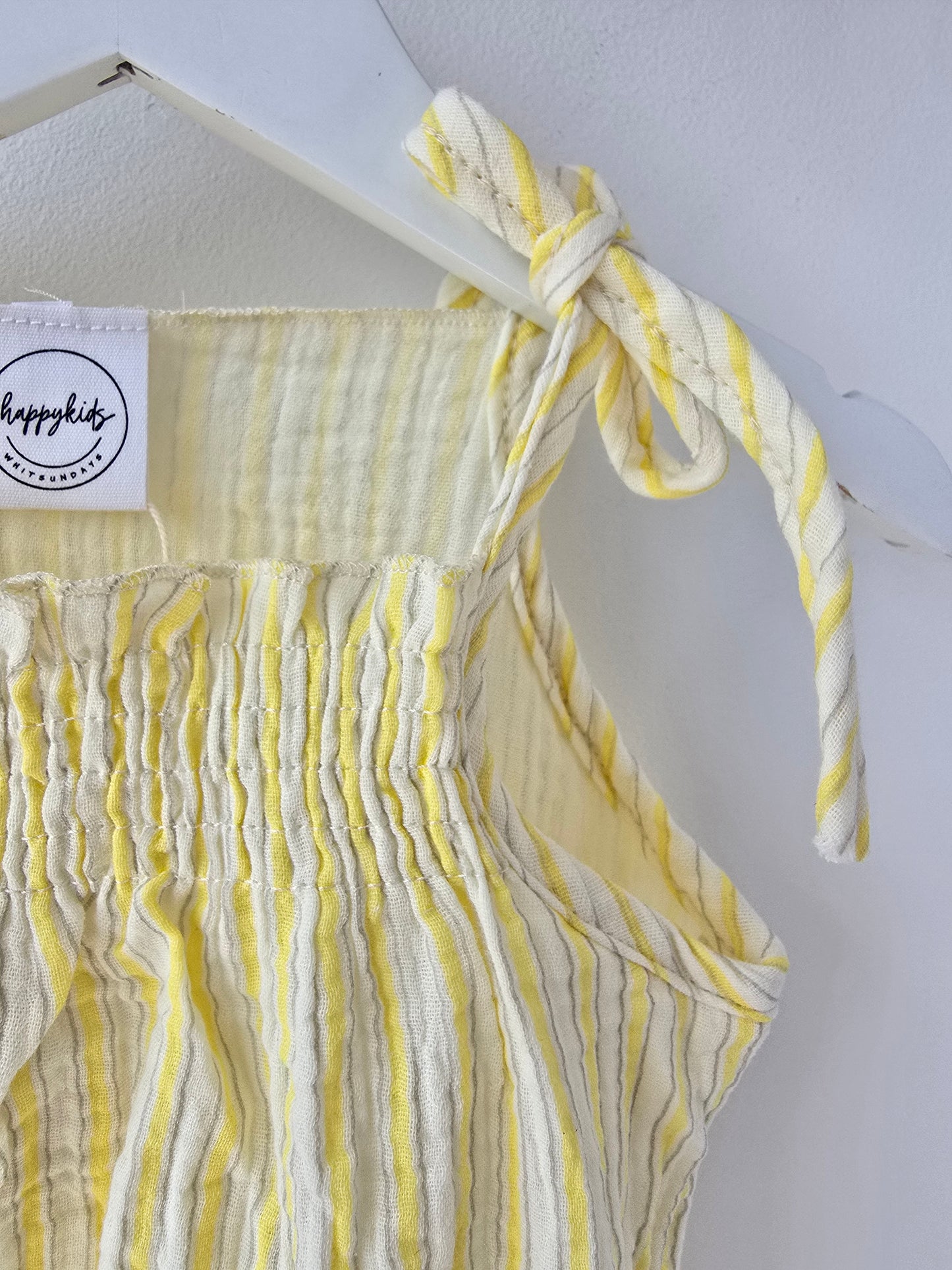 Lemon stripes summer romper 🍋