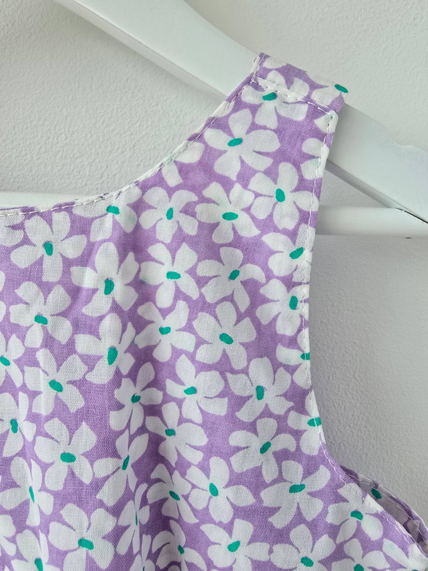 Lilac flower dress with bow