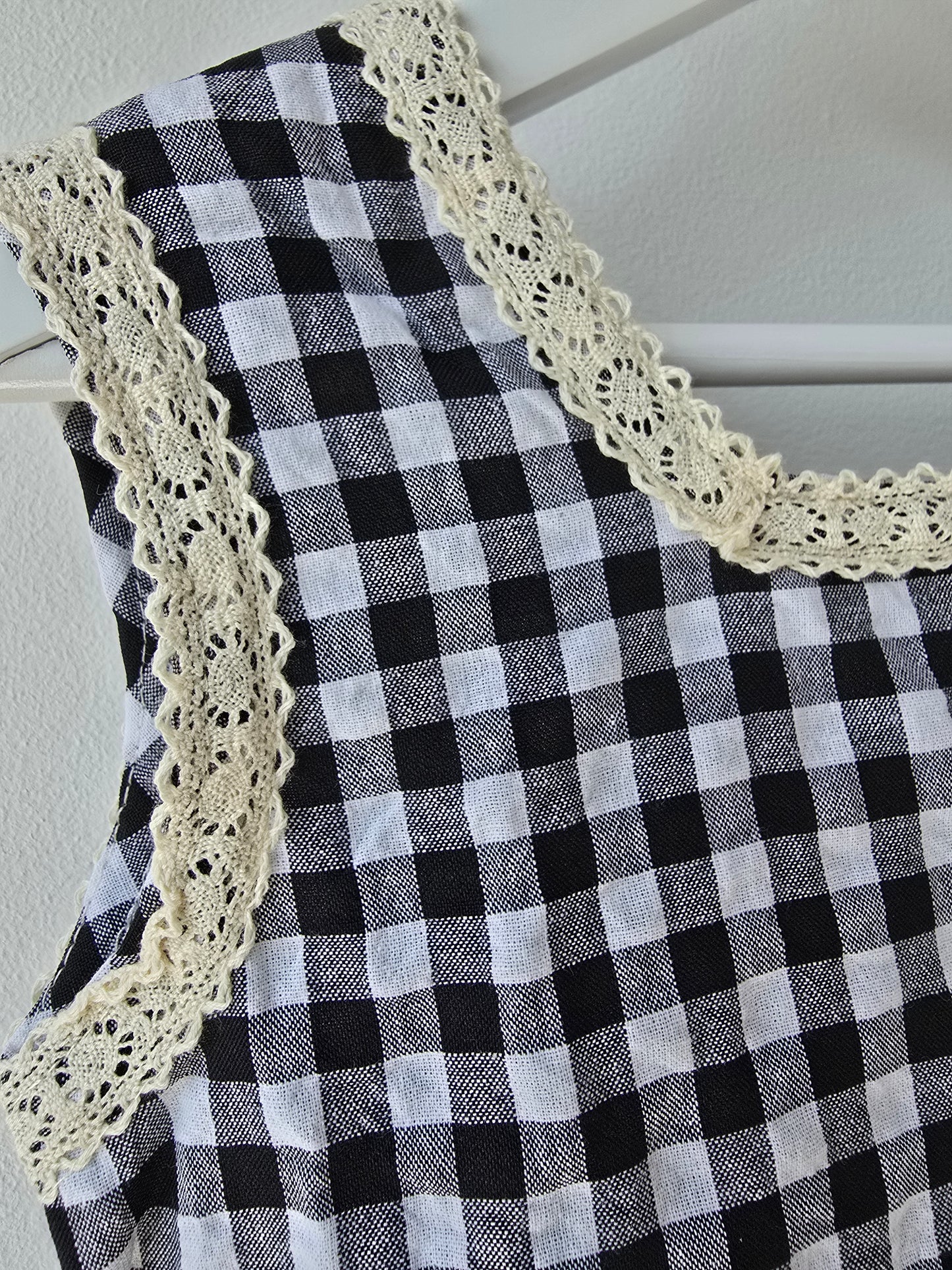 Black gingham dress
