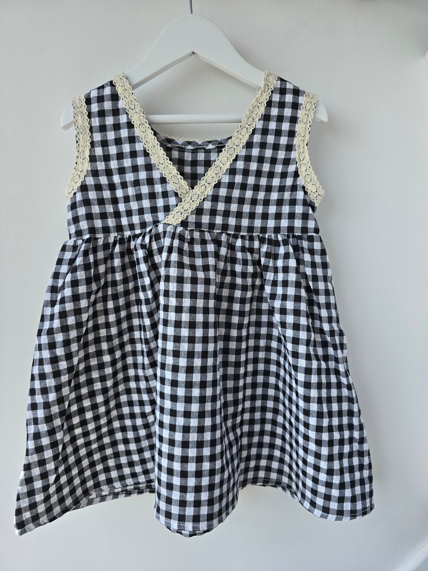 Black gingham dress