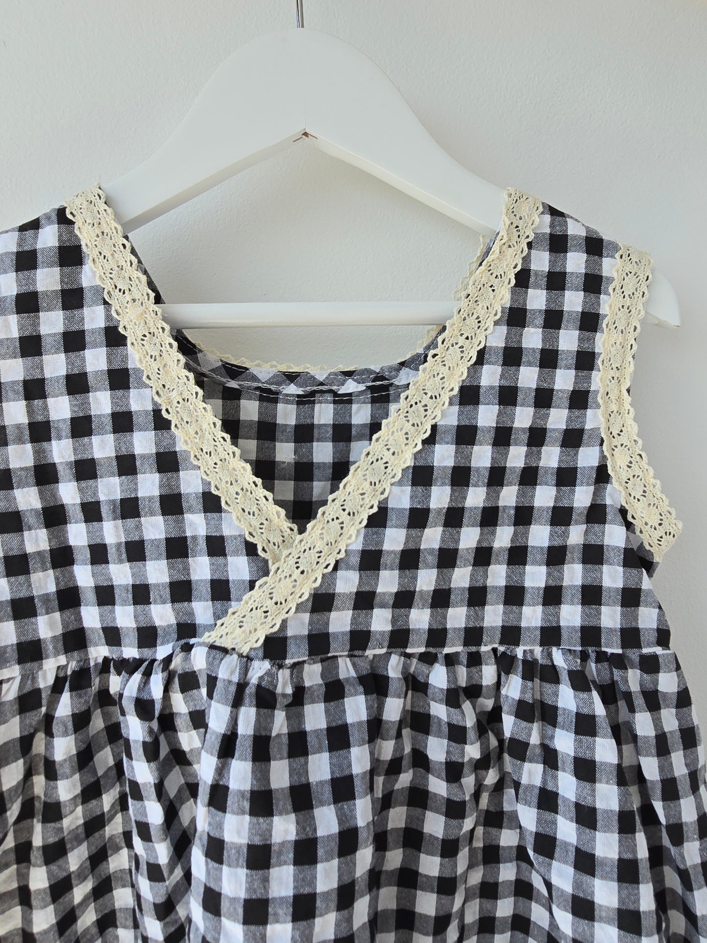 Black gingham dress