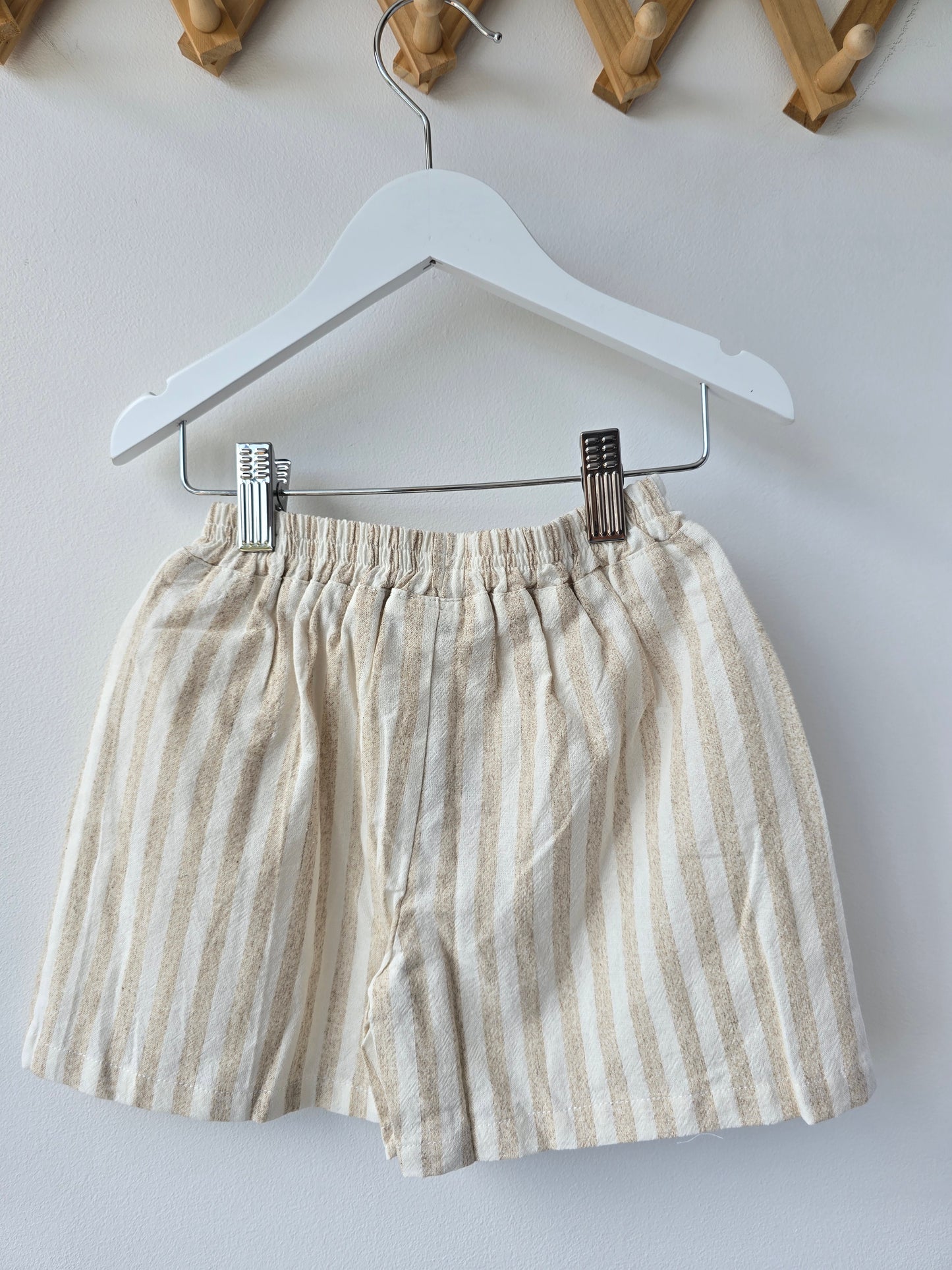 Vanilla striped shorts