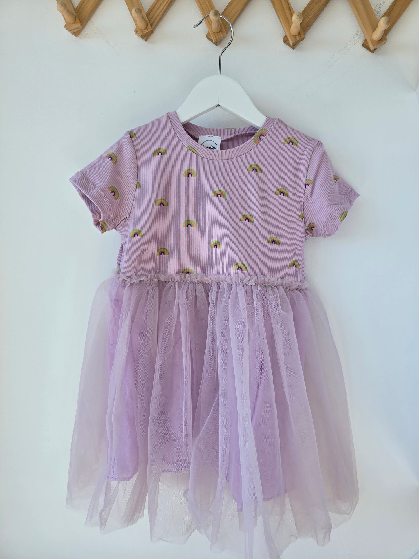 Rainbow tulle dress