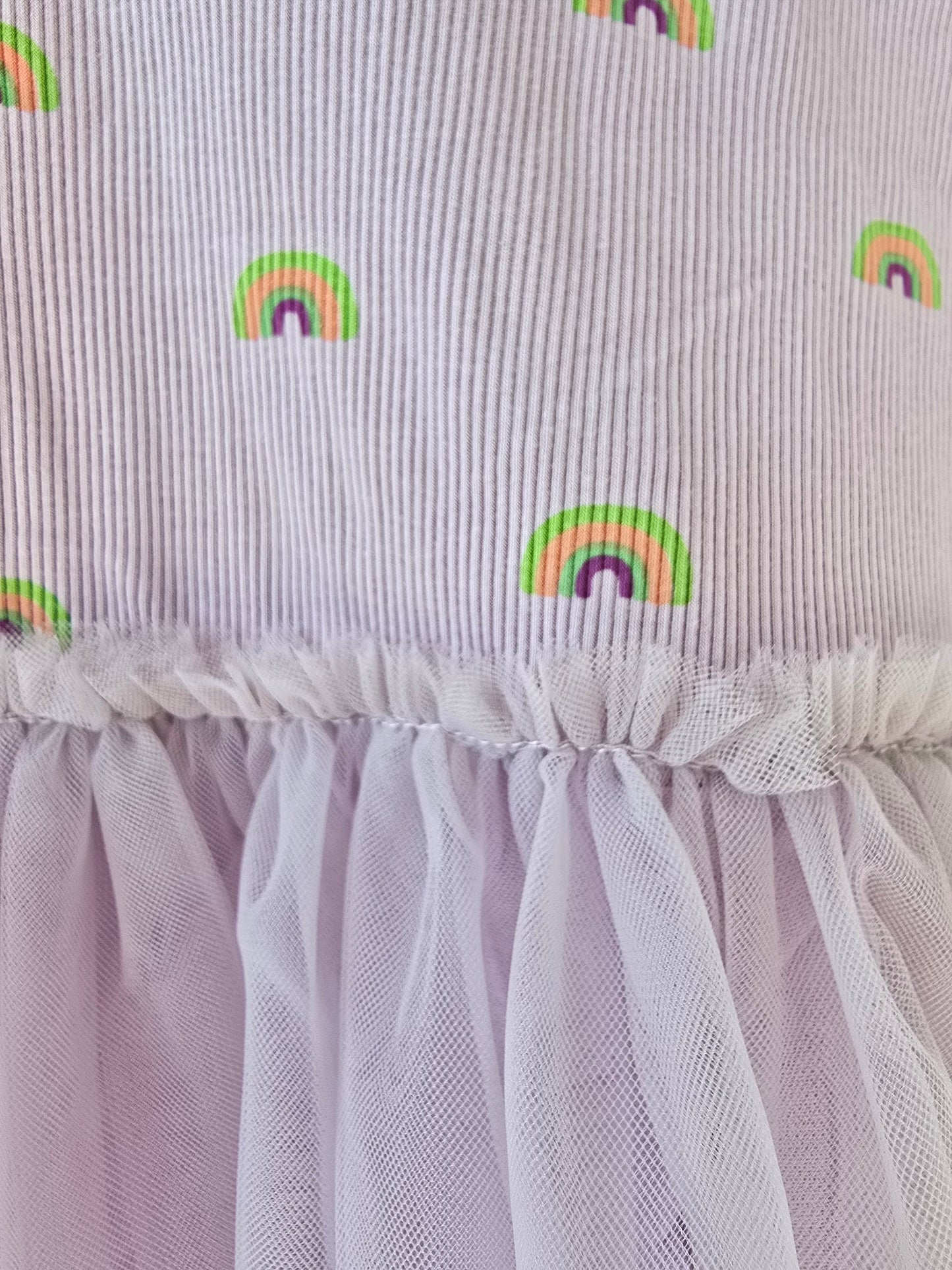 Rainbow tulle dress