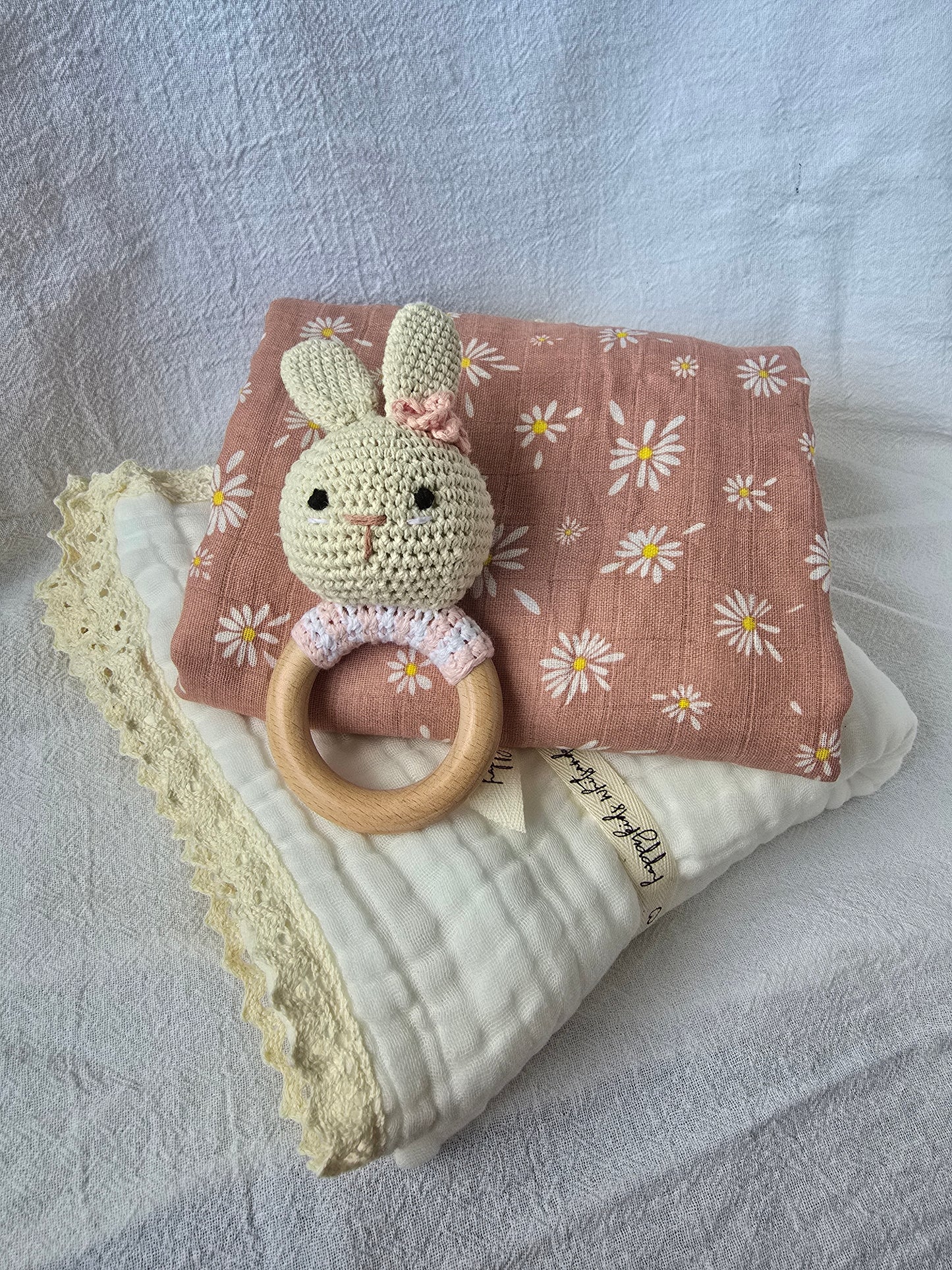 Sweet bunny crochet rattle