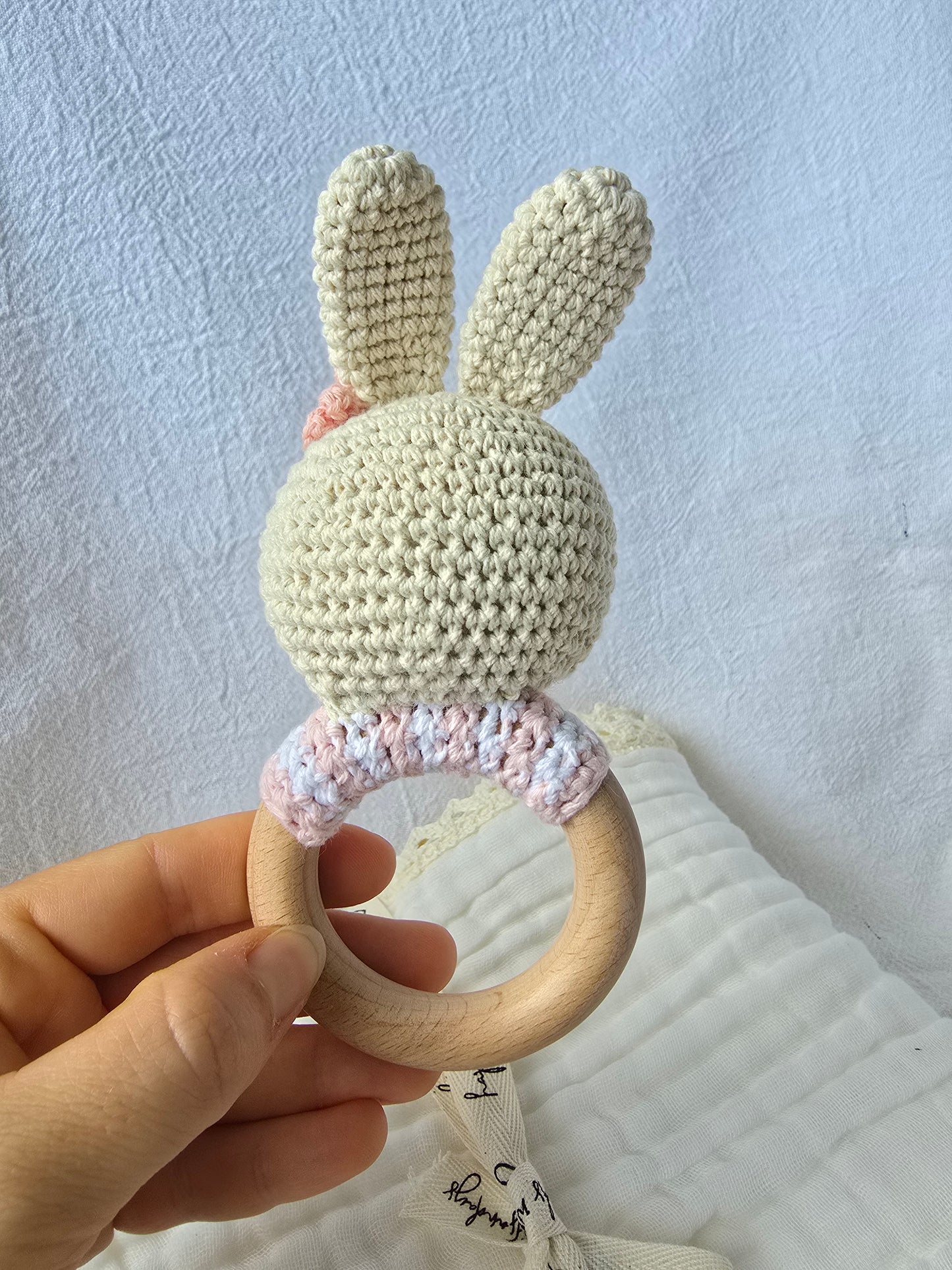 Sweet bunny crochet rattle