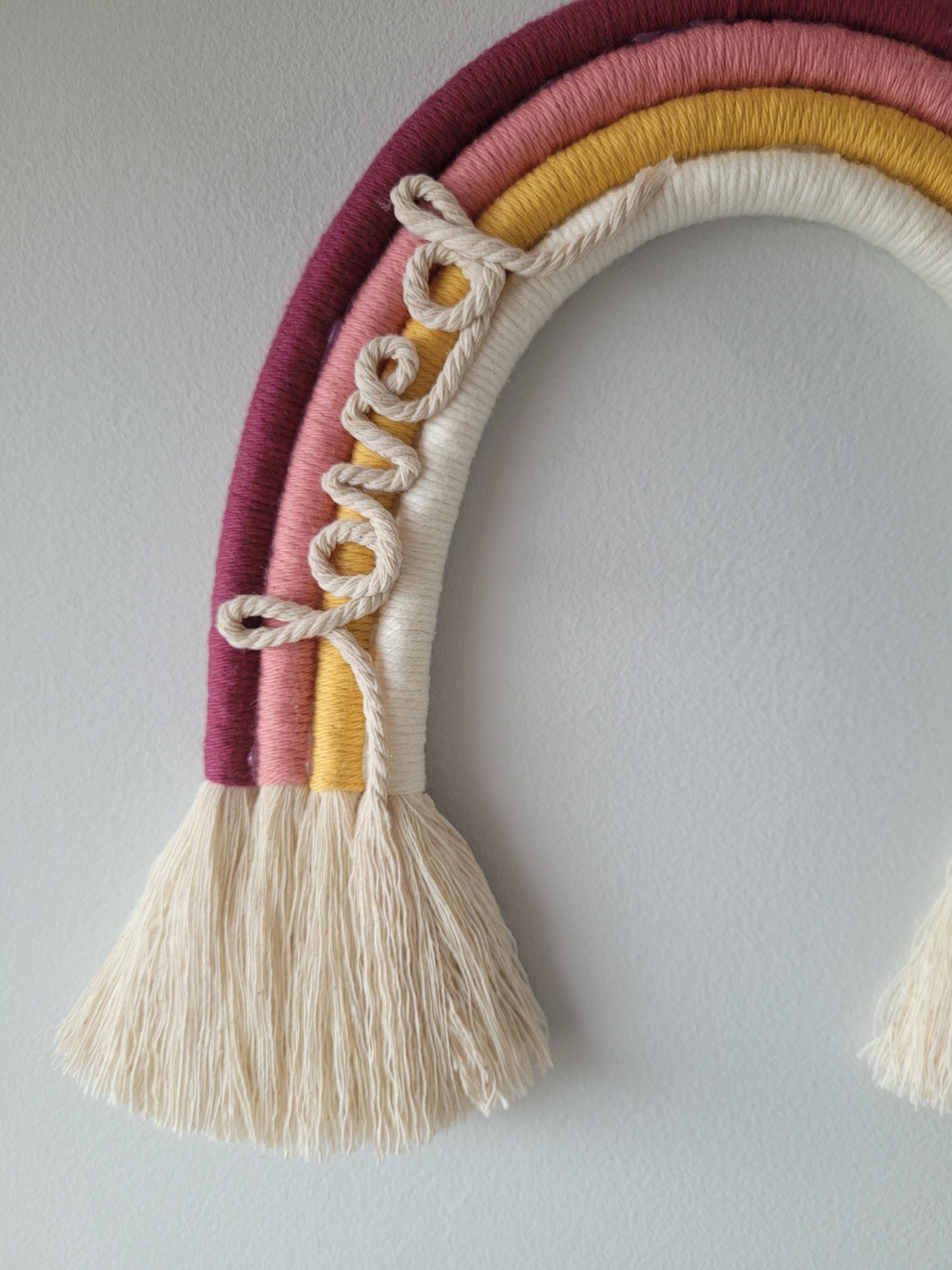 Handmade rainbow pink yellow