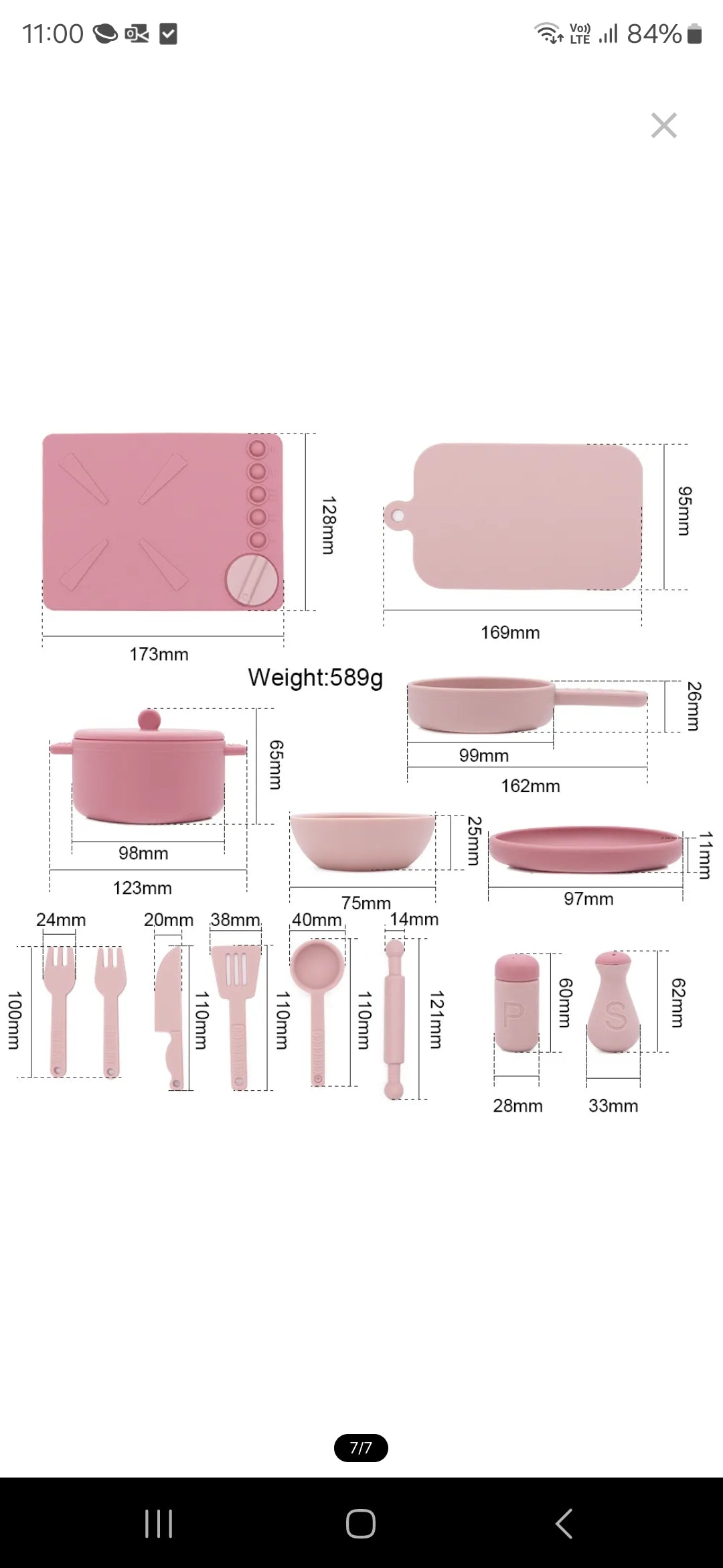 Cooking set dusty pink