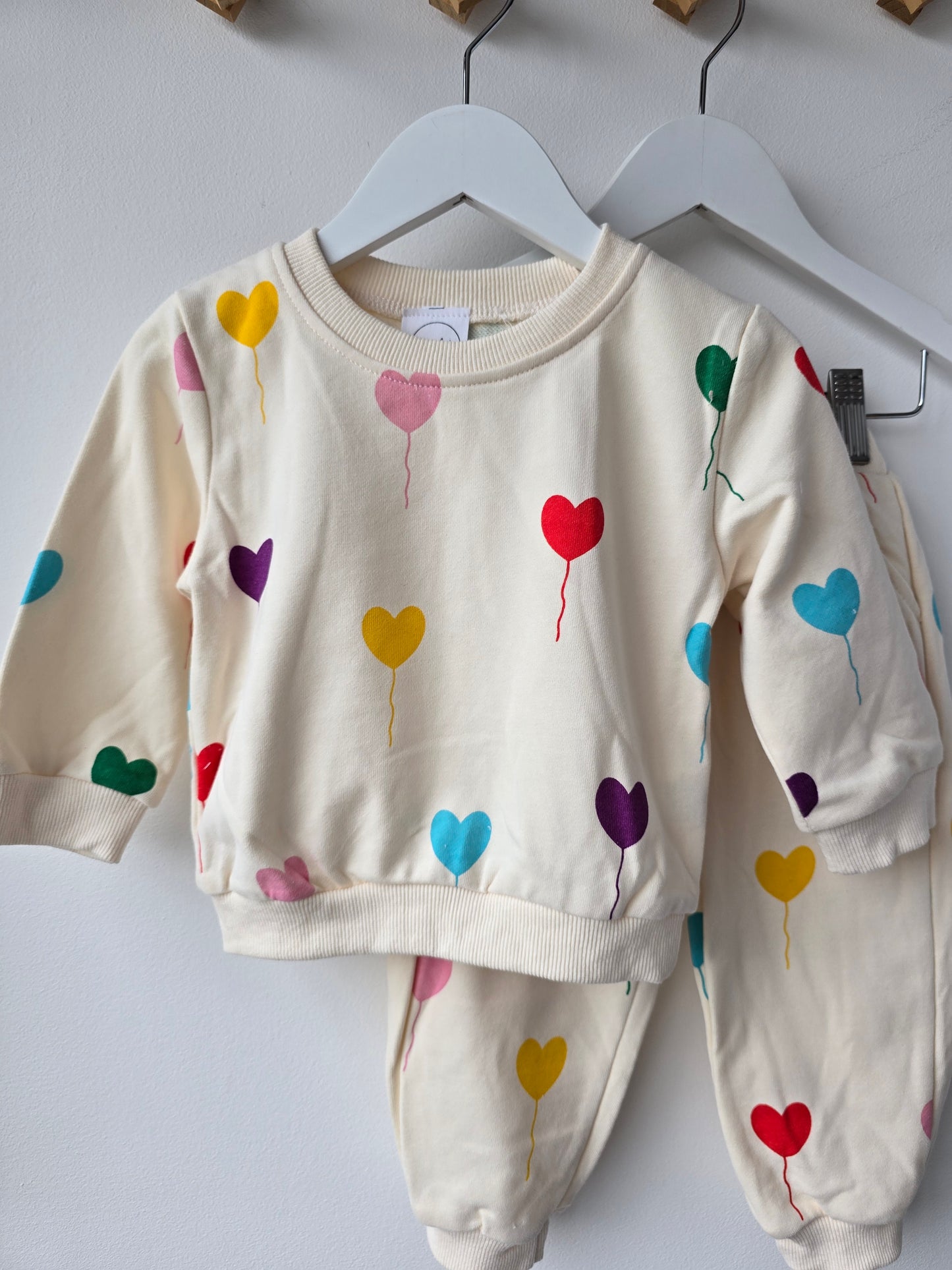 Love heart set 💜💛🩵🩷 longsleeve