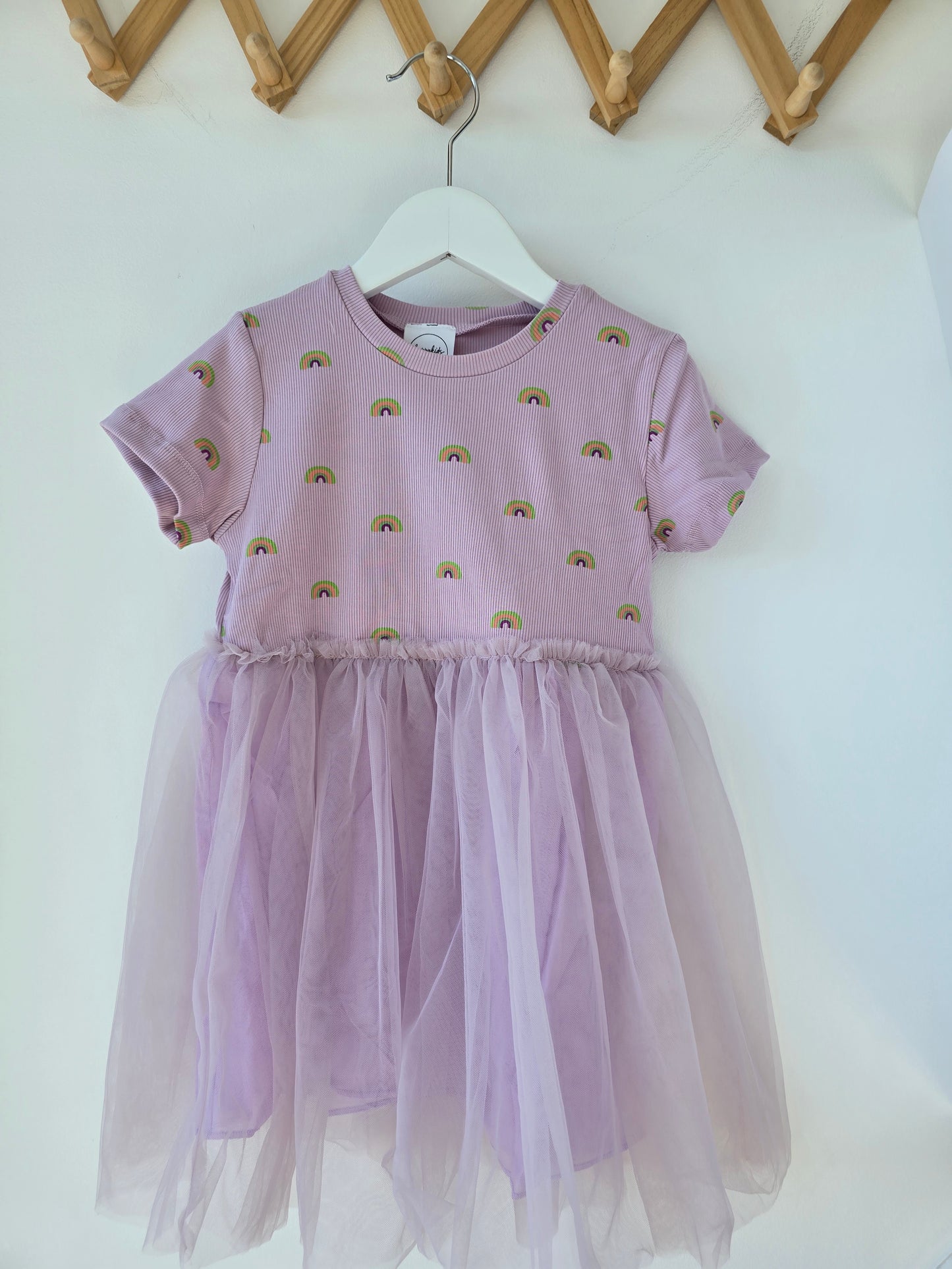 Rainbow tulle dress