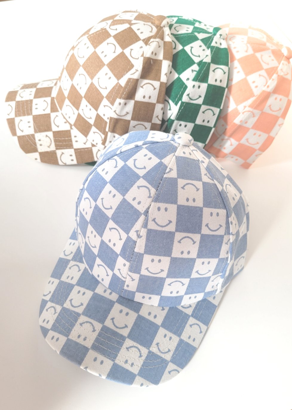 Checkered smiley caps