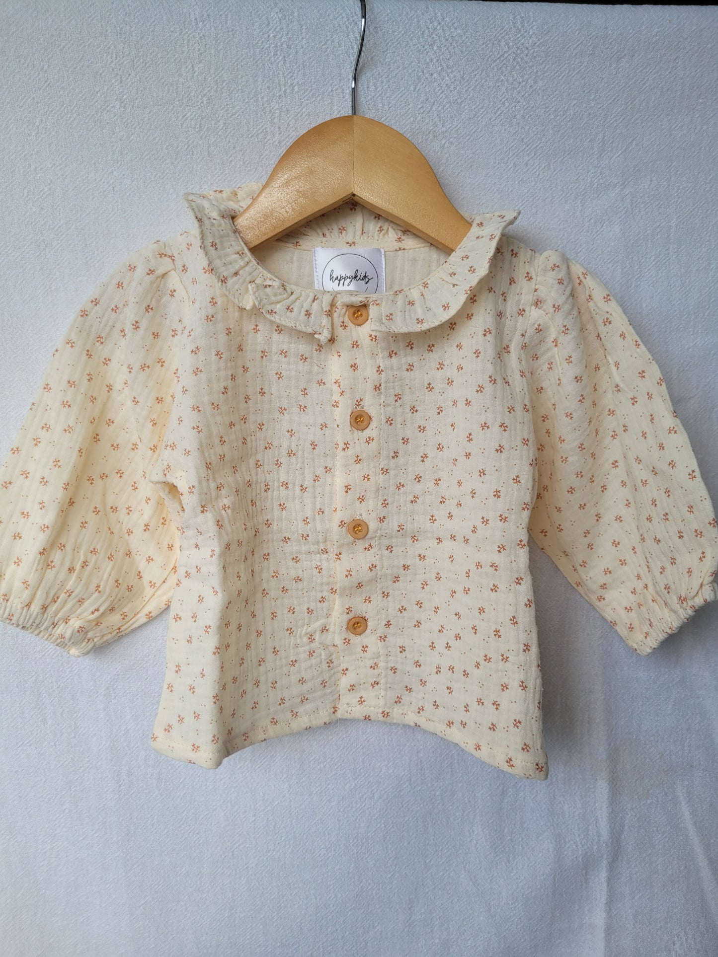 Cotton muslin baby blouse