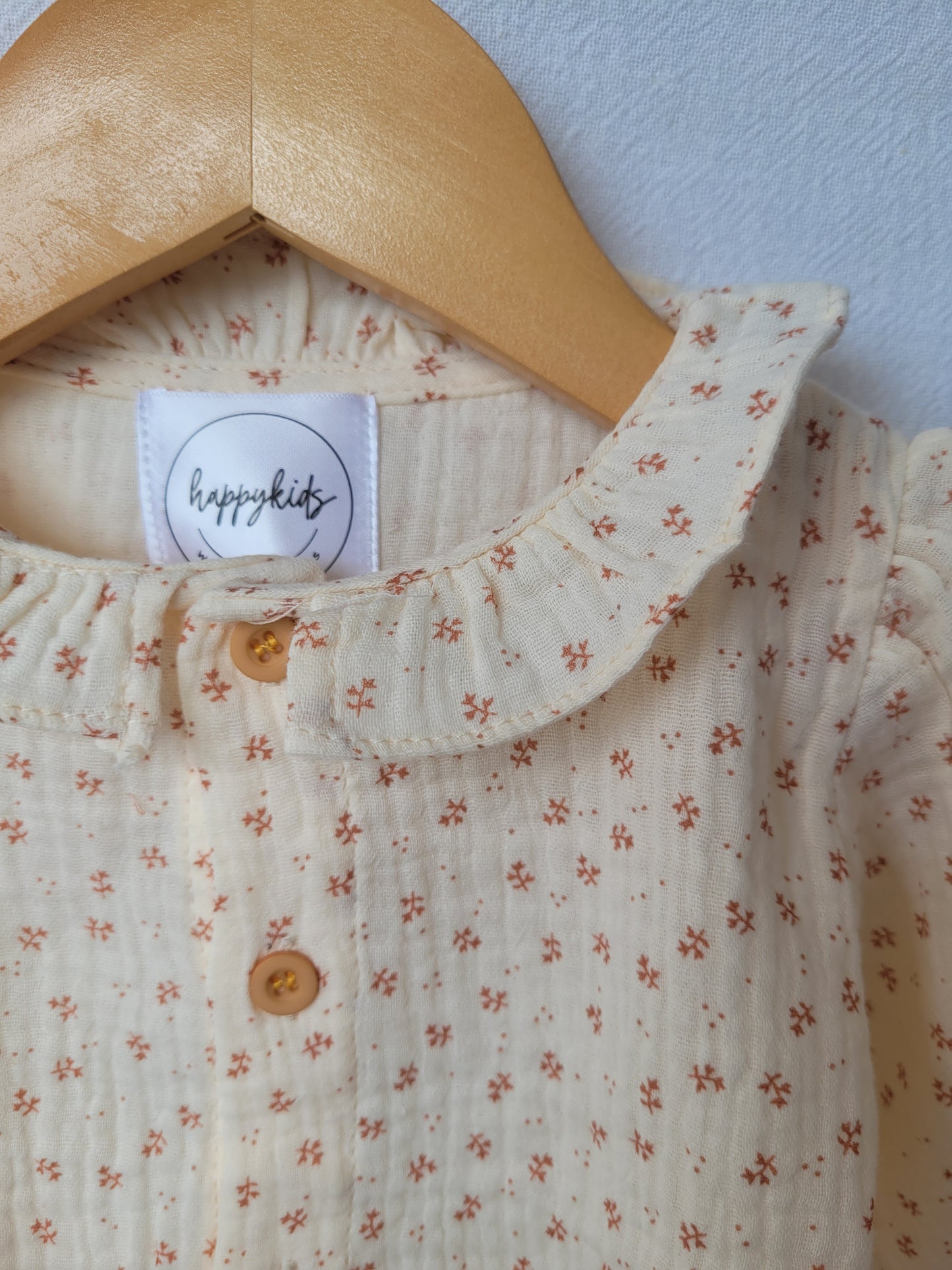 Cotton muslin baby blouse