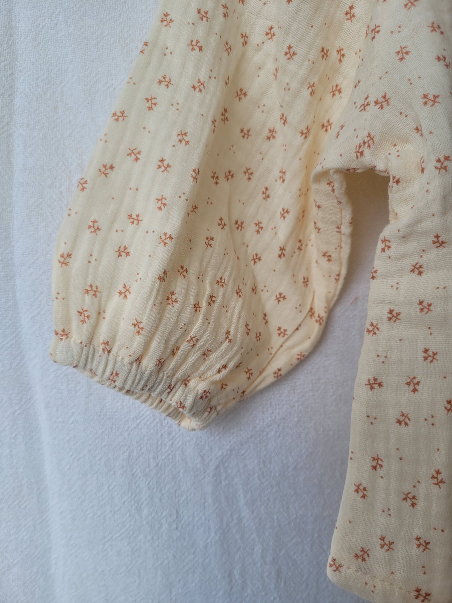 Cotton muslin baby blouse