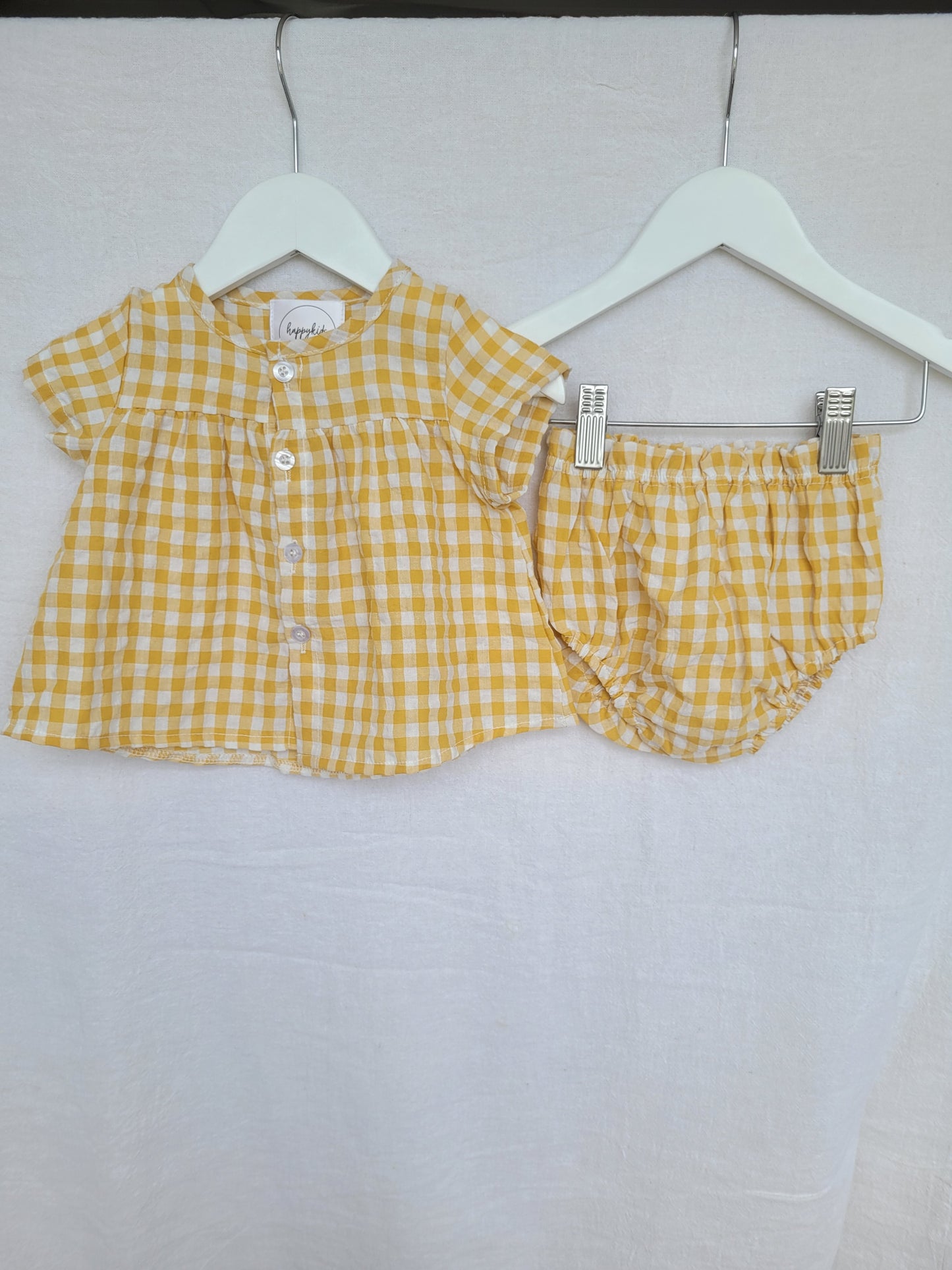 Yellow gingham set