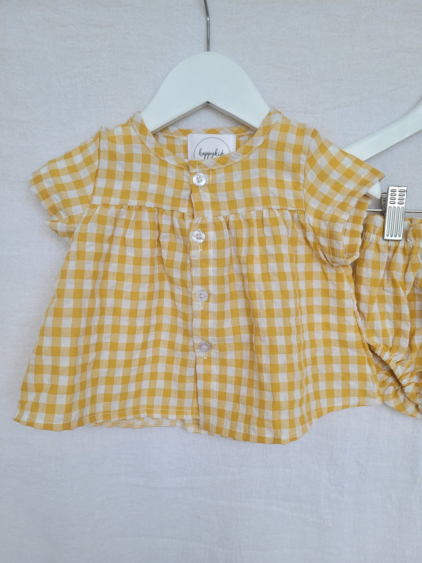 Yellow gingham set