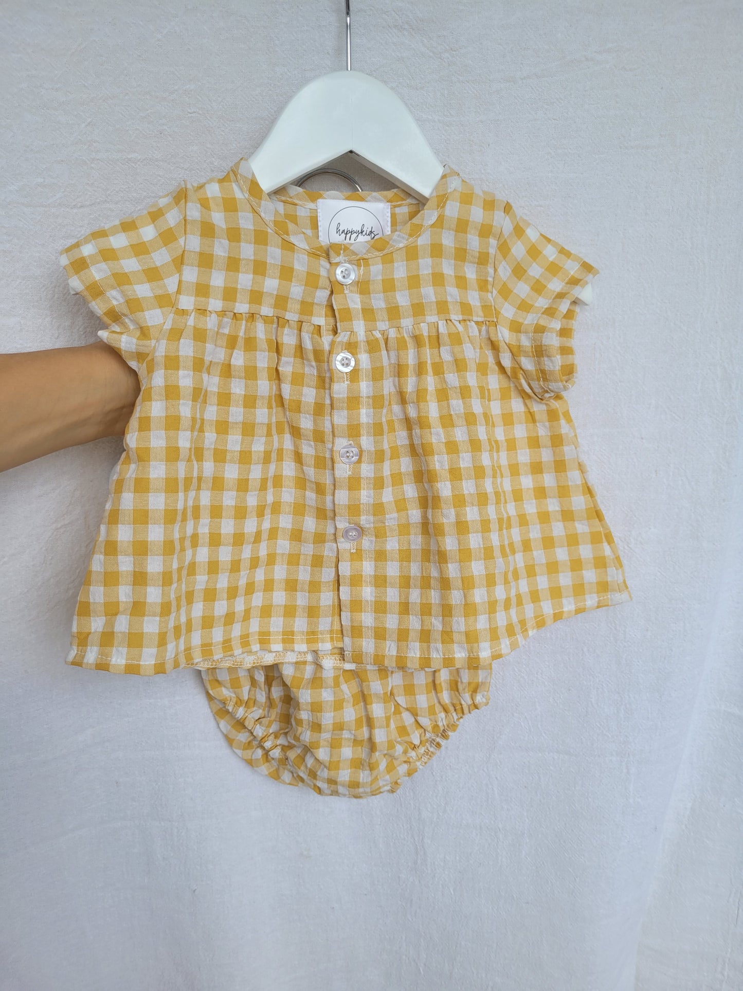 Yellow gingham set