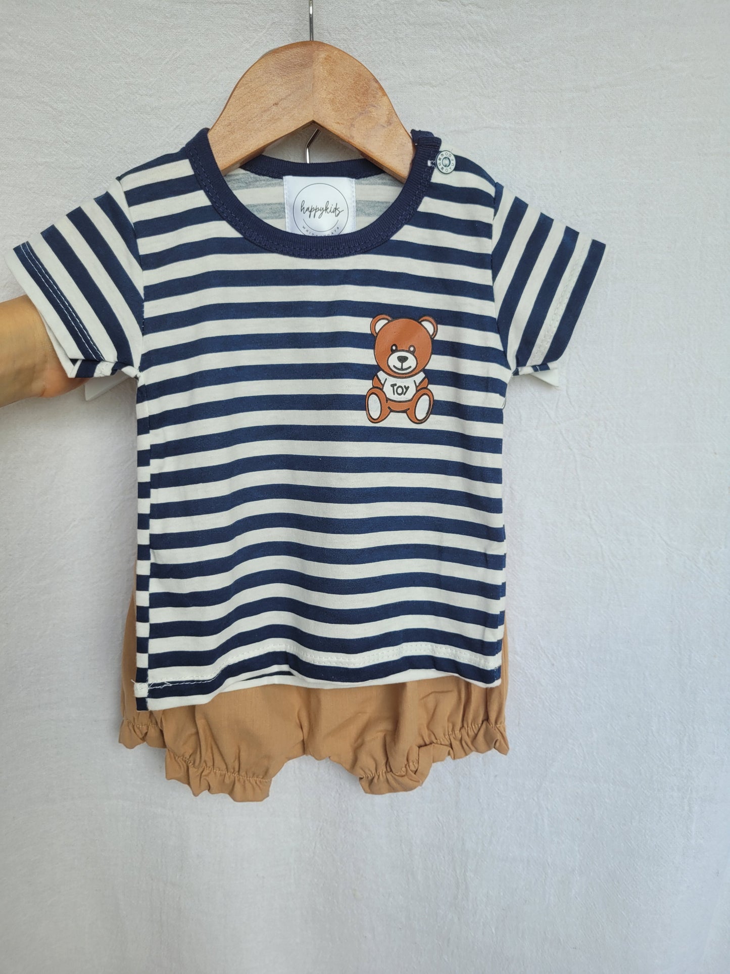 Teddy t-shirt blue stripes