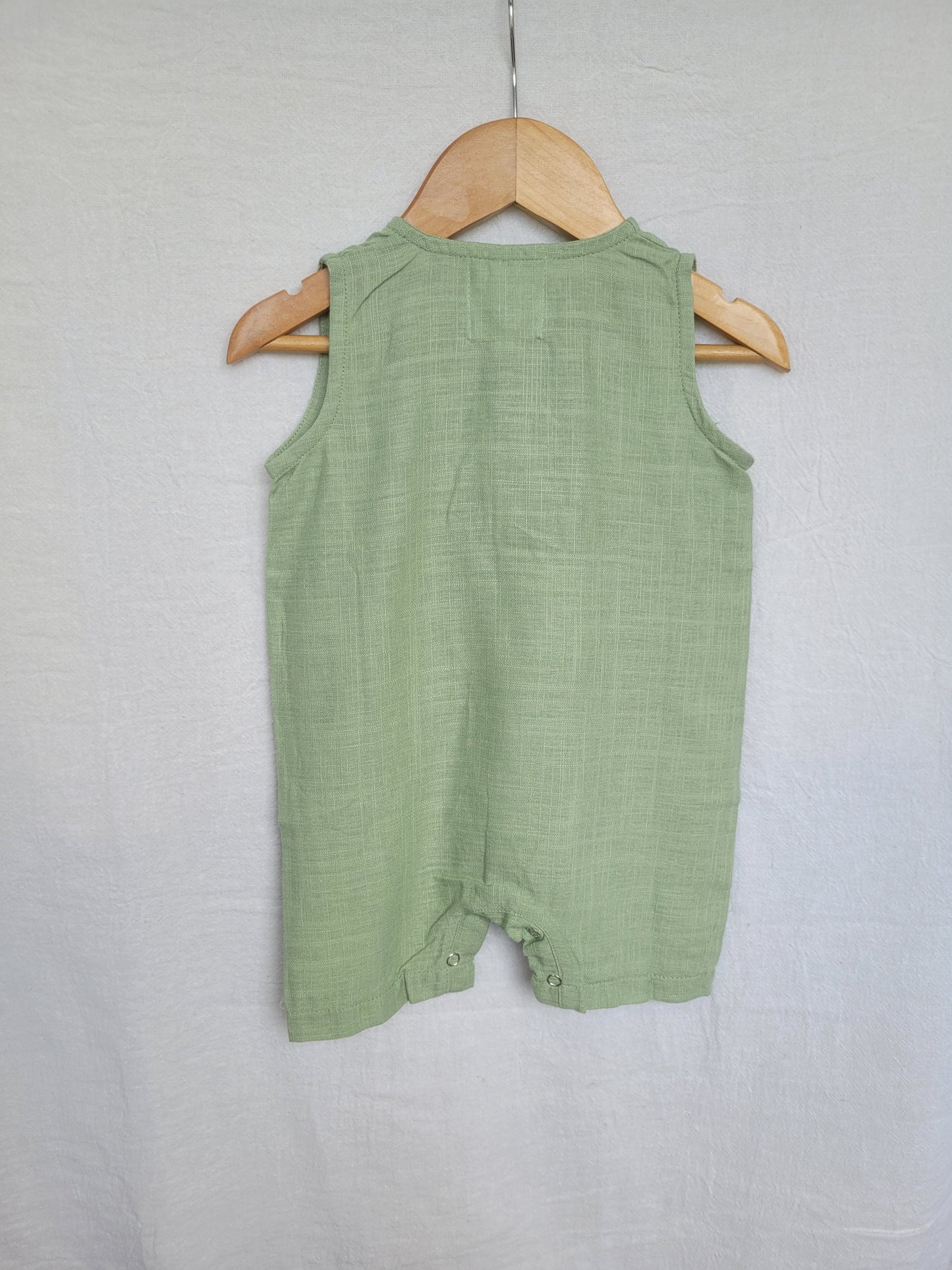 Linen romper sage