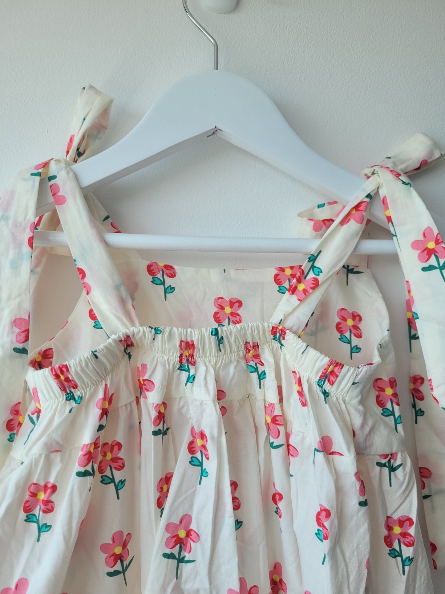 Pink flower summer dress