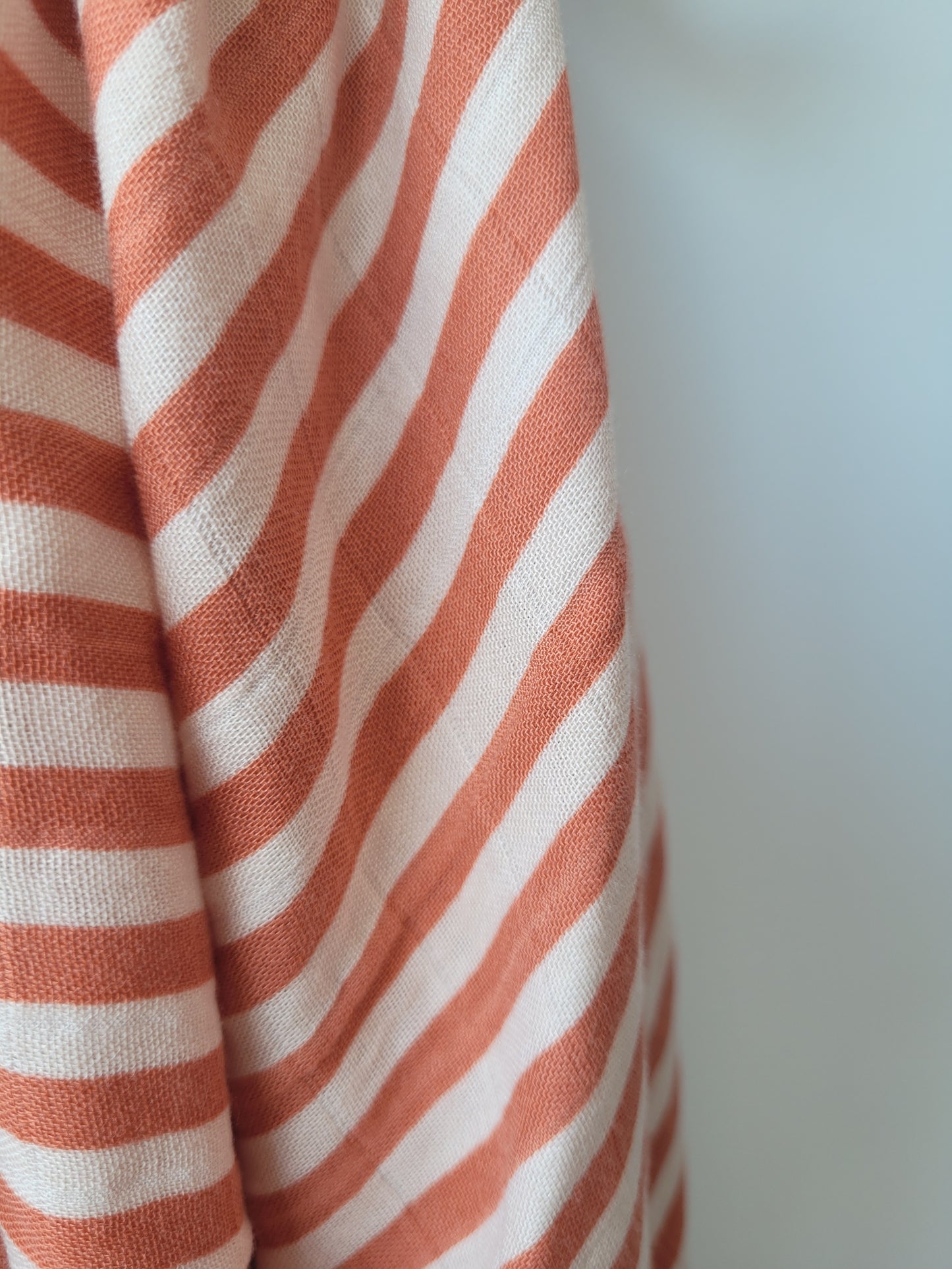 Striped bamboo/cotton swaddle