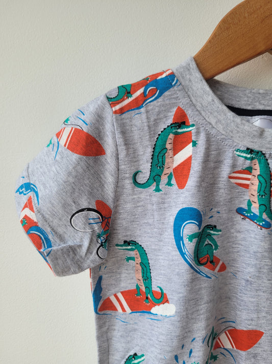 Surfing croc t-shirt