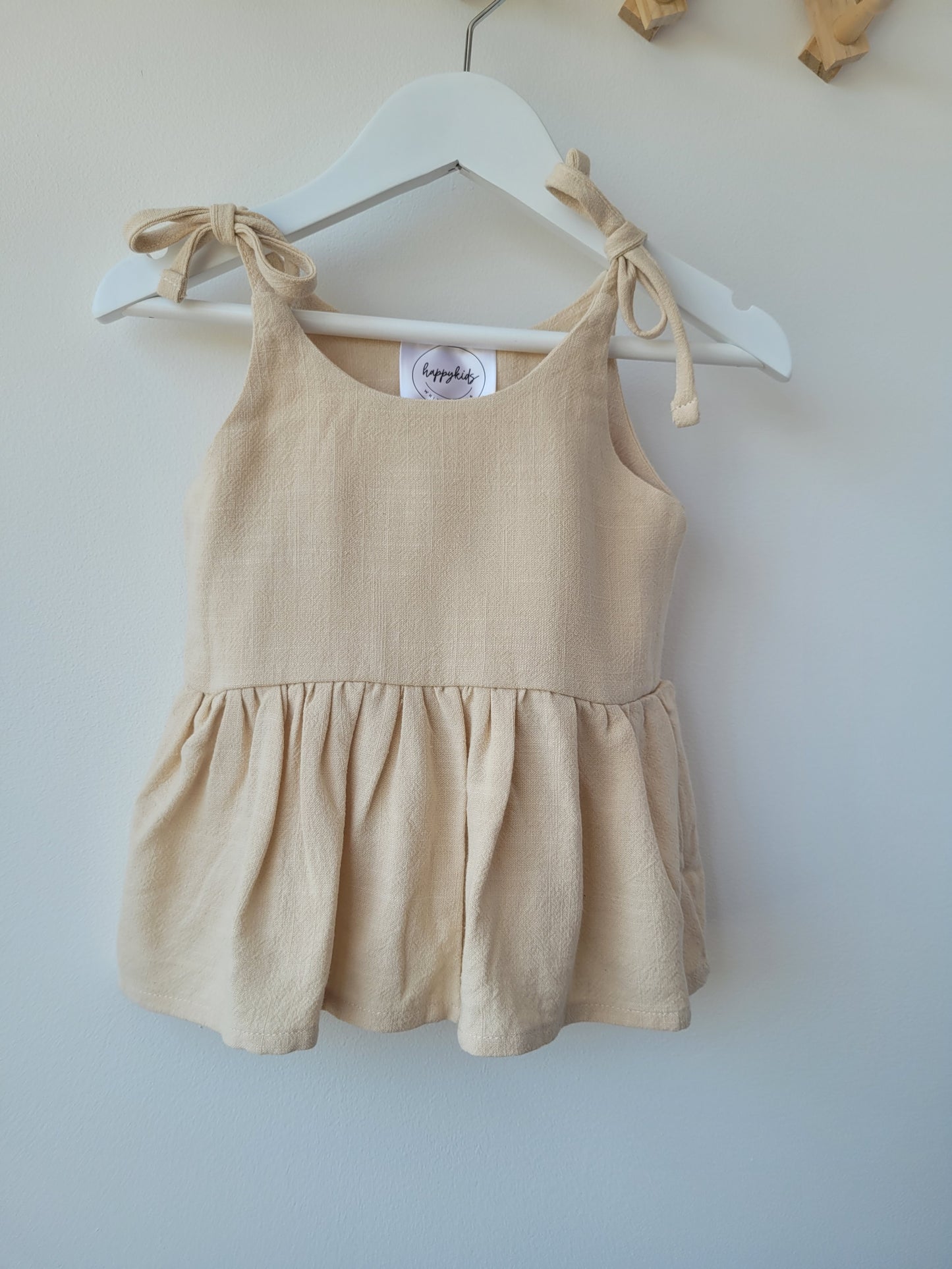 3-piece baby dress set beige