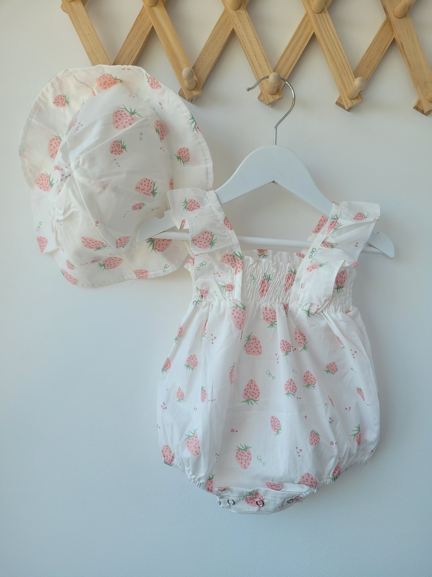 Strawberry summer romper