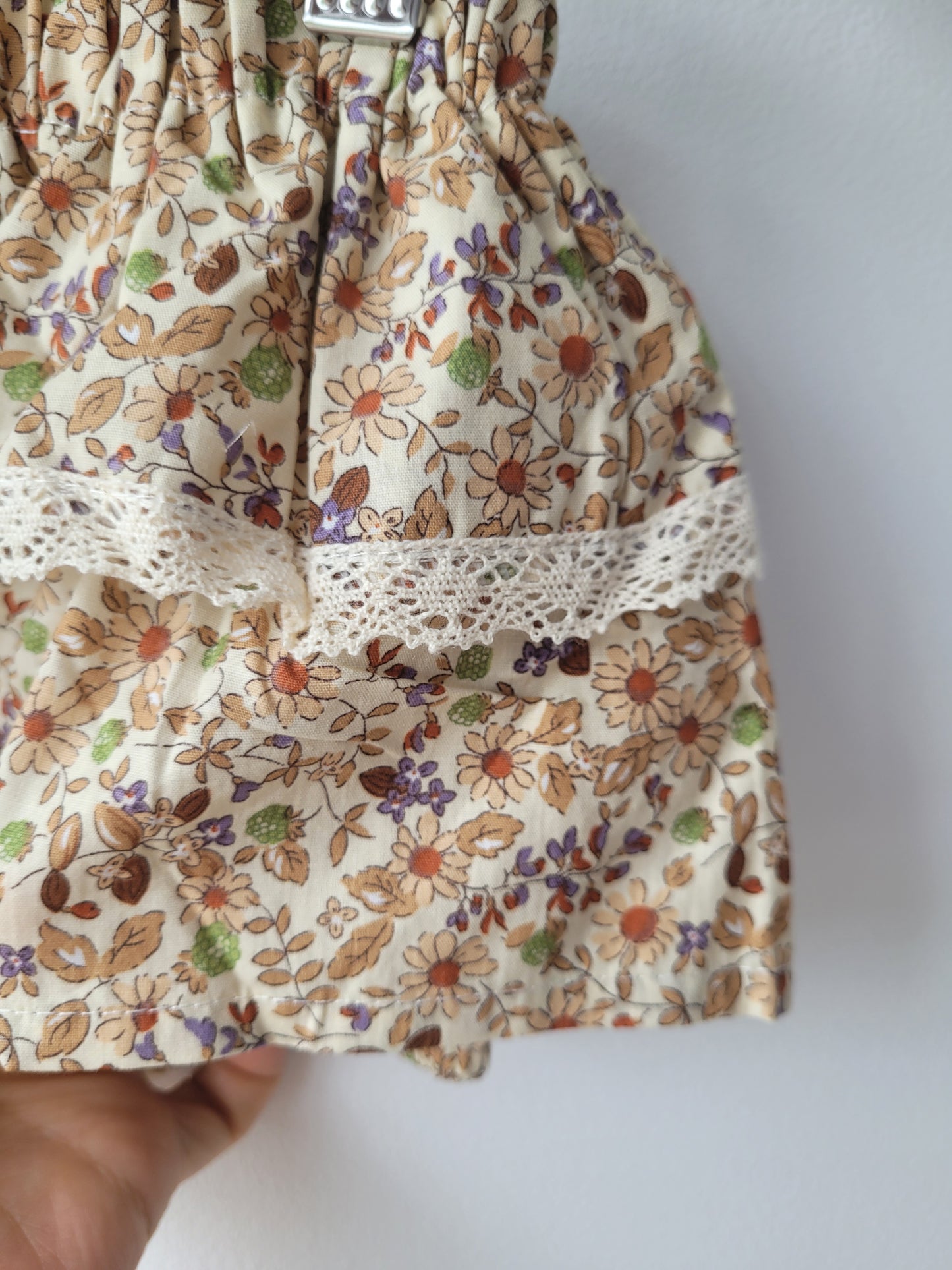 Brown flower baby skirt