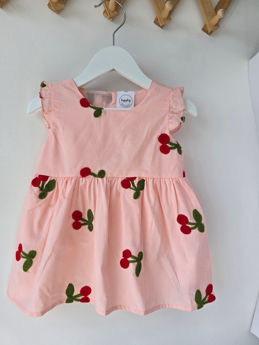 Pink powder cherry dress🍒