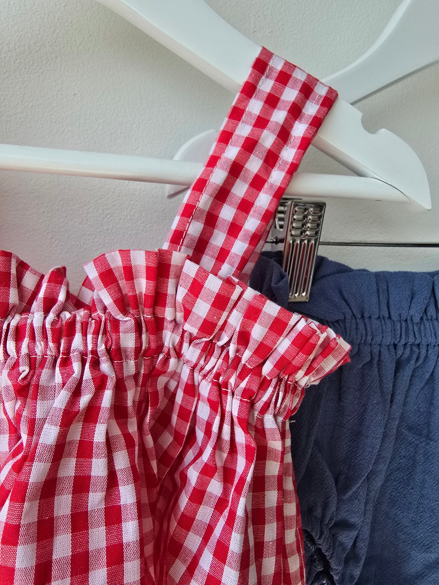 Red gingham set