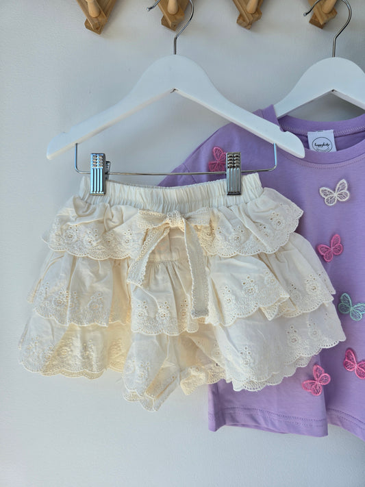 Lace skort vanilla