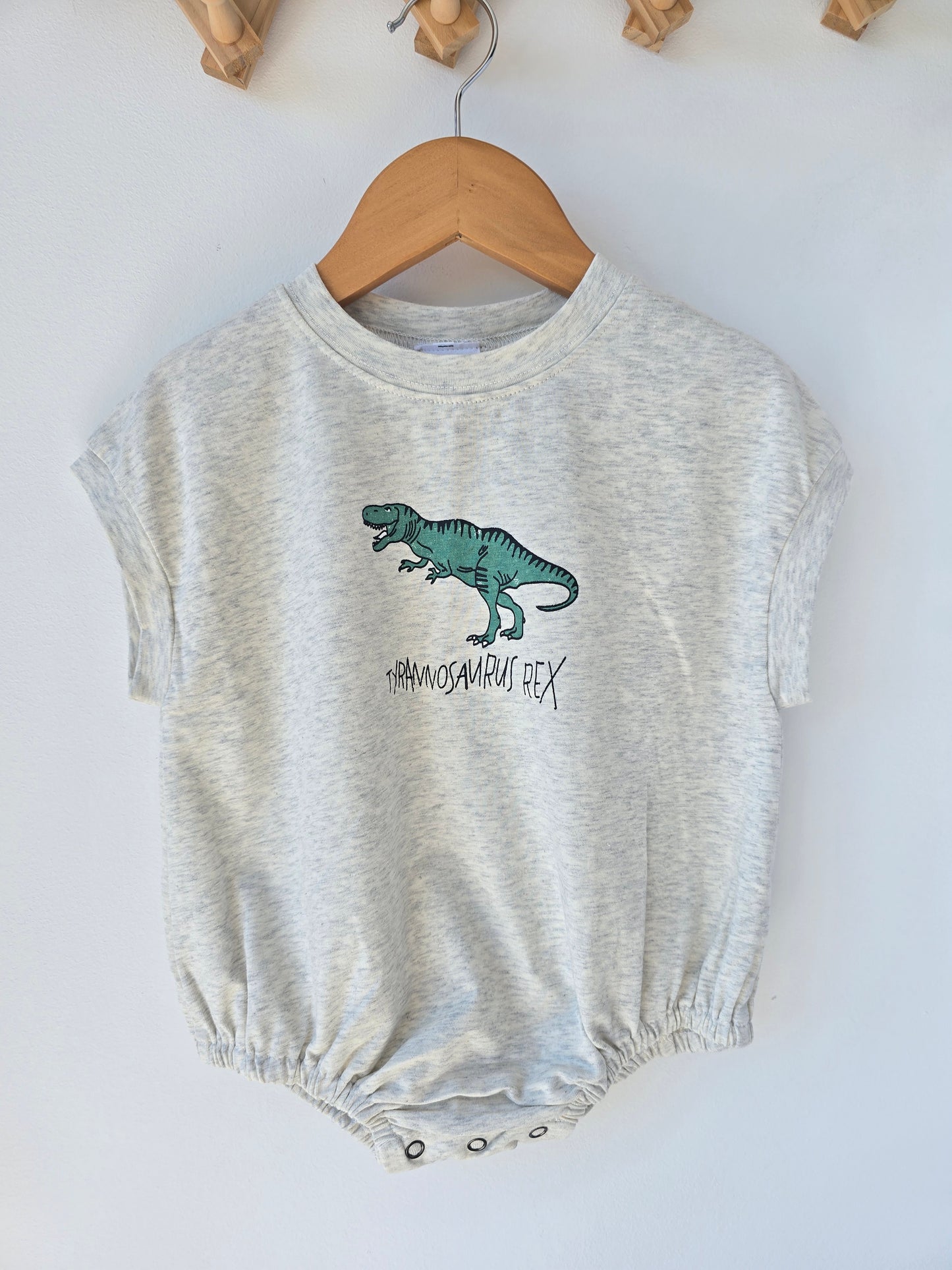 Grey TYRANNOSAURUS romper