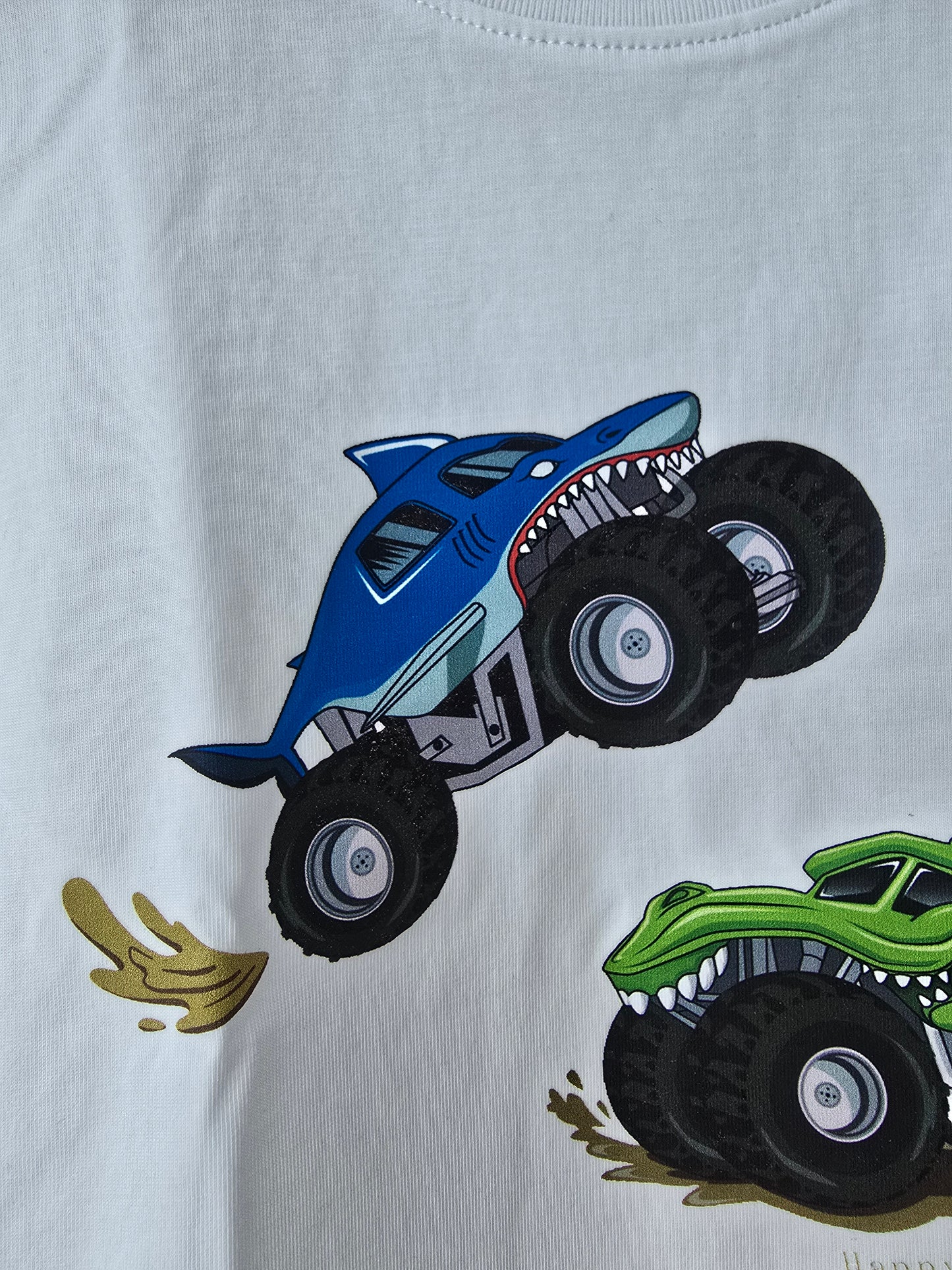Shark and Croc monstertruck tee