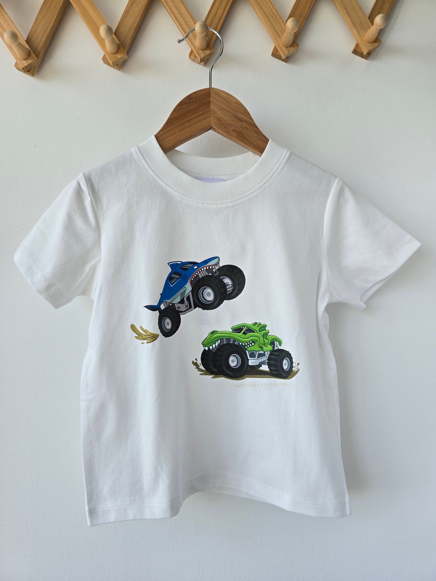 Shark and Croc monstertruck tee
