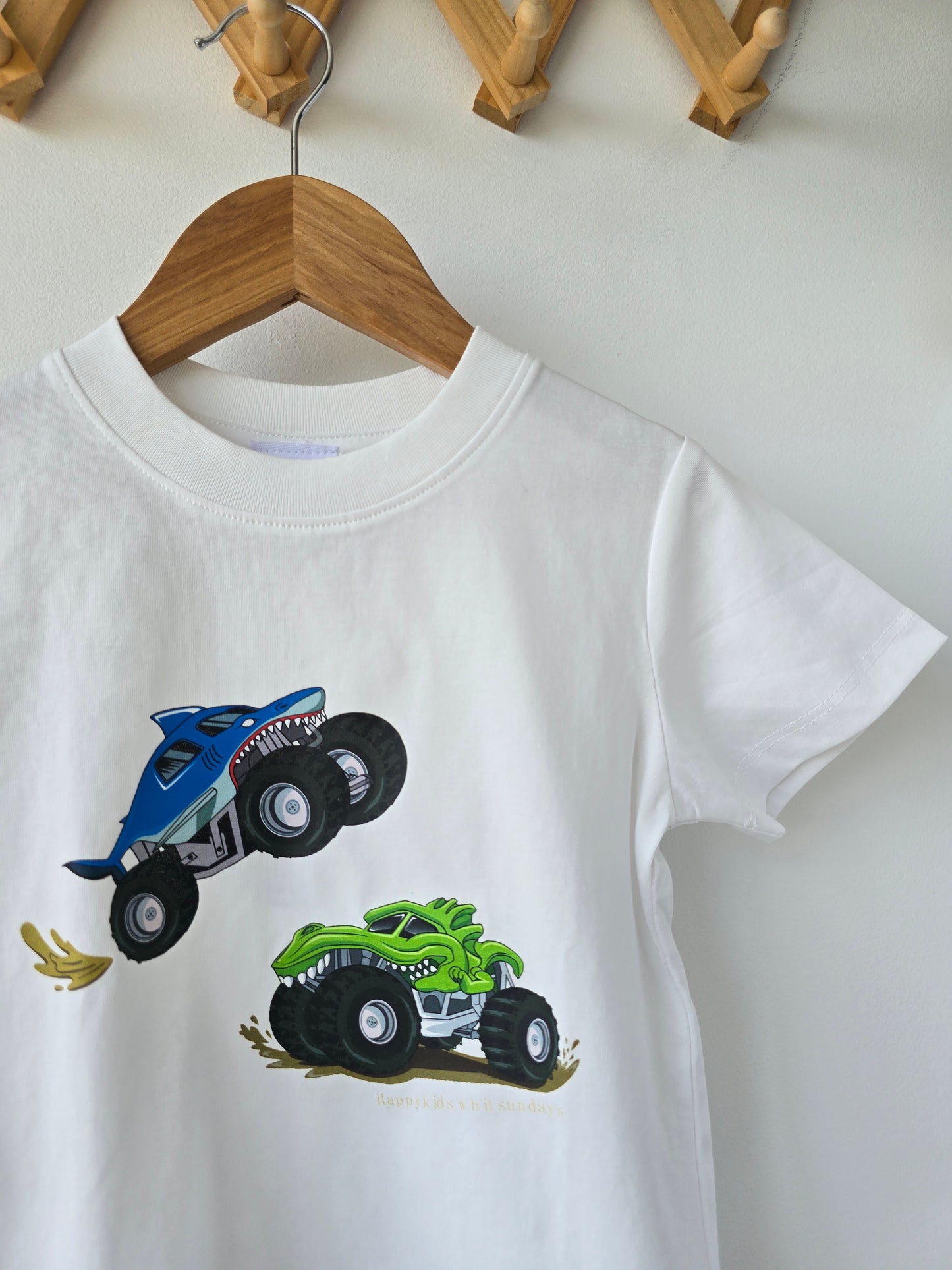 Shark and Croc monstertruck tee