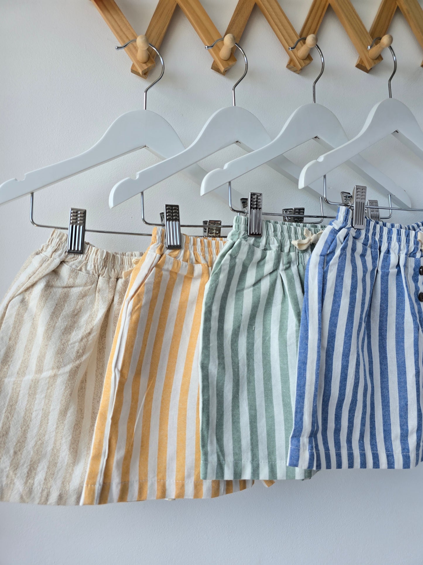 Aqua striped shorts