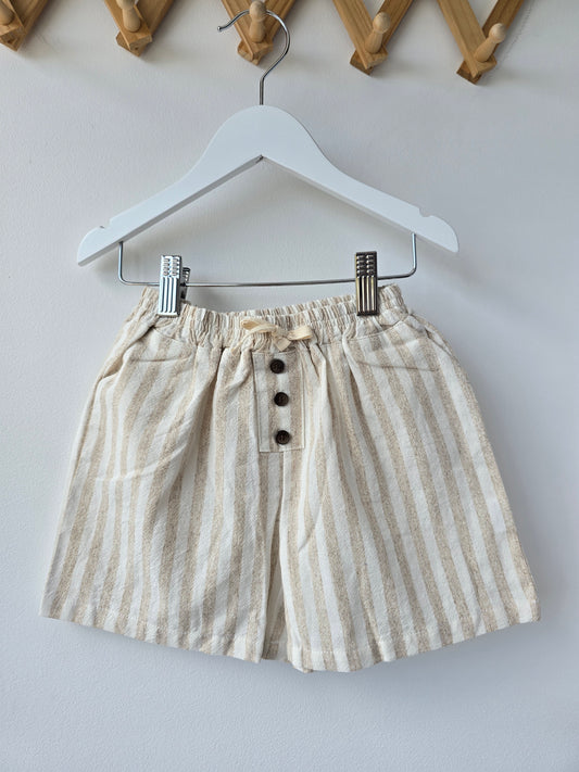 Vanilla striped shorts