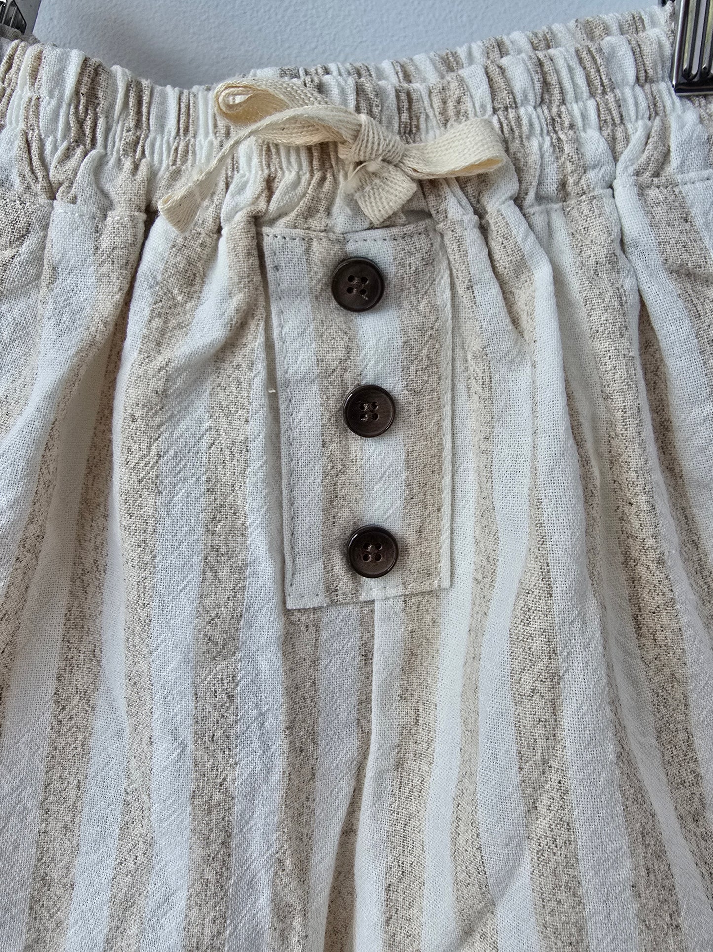 Vanilla striped shorts