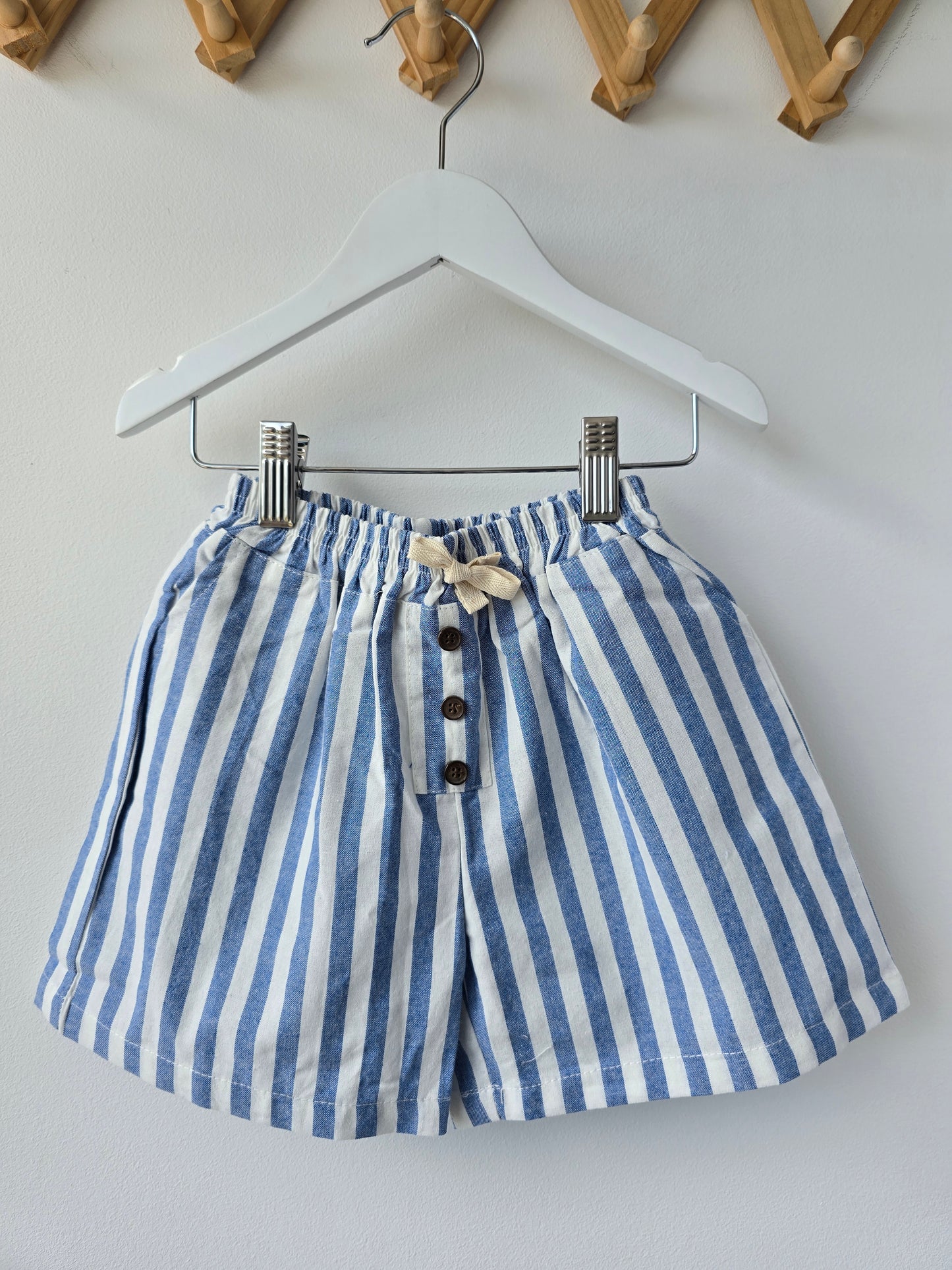 Aqua striped shorts