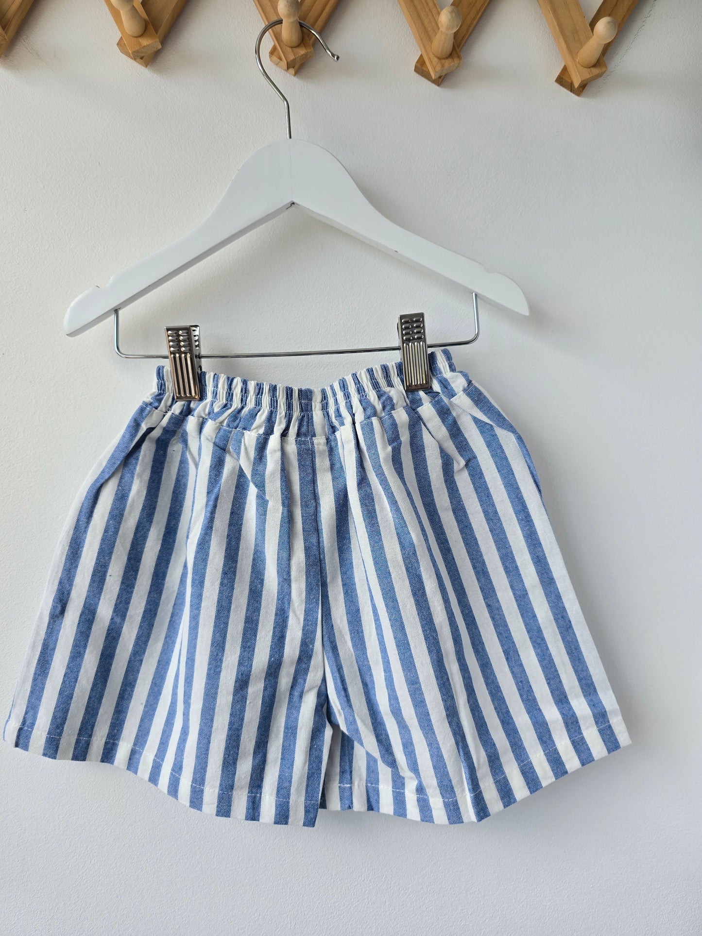 Aqua striped shorts