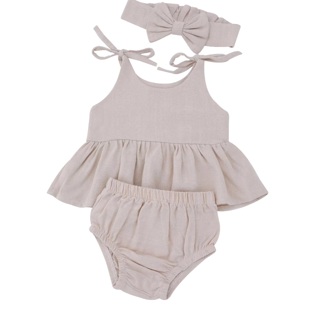 3 piece baby girl dress set