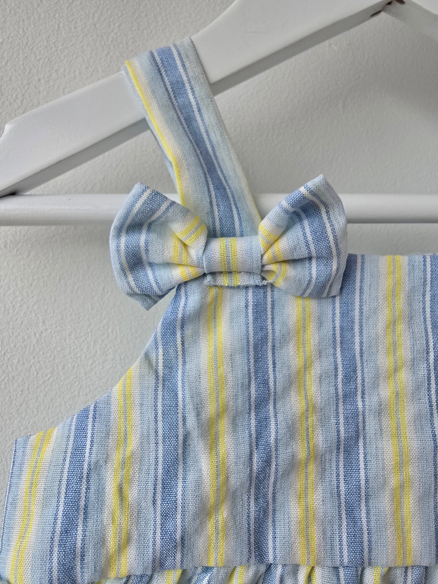 Lemon striped summer dress
