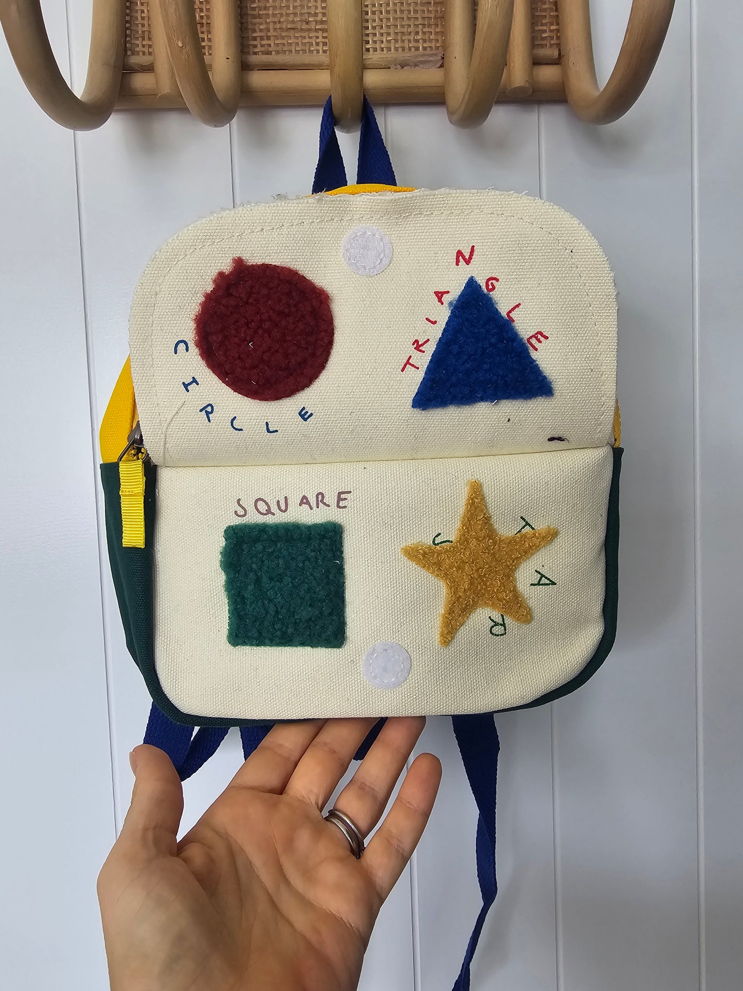 Small backpack with shapes