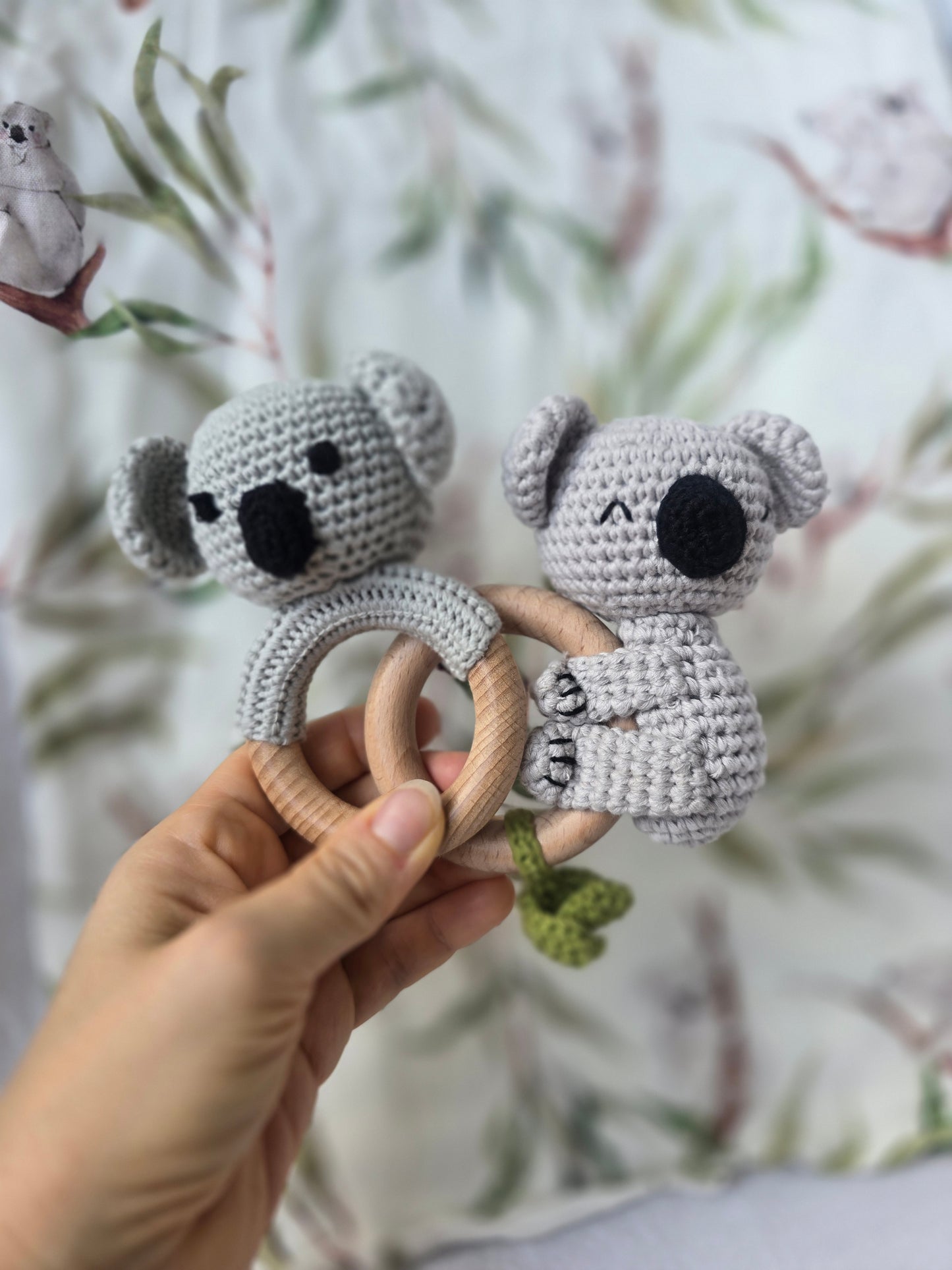 Koala crochet rattle