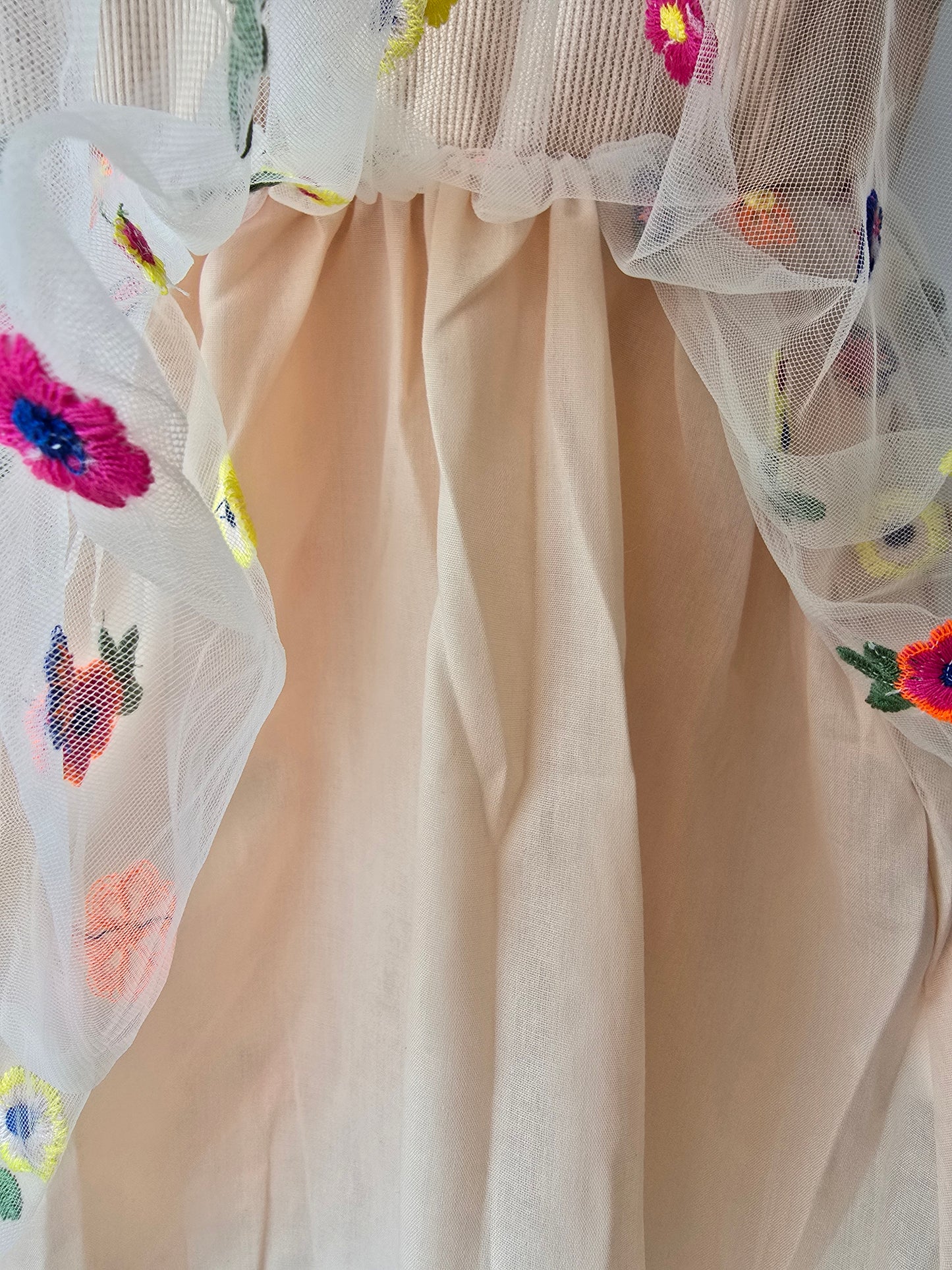 Boho flower tulle dress