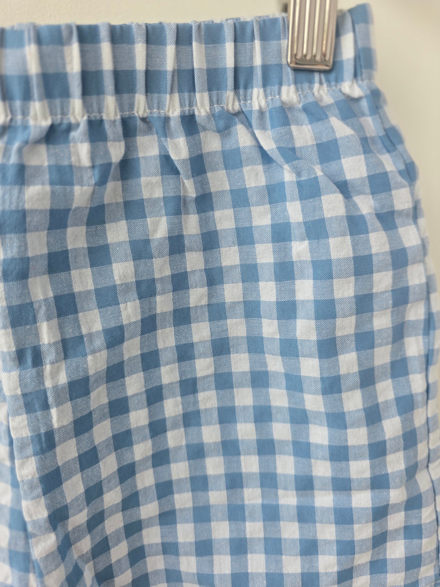 Plaid shorts blue