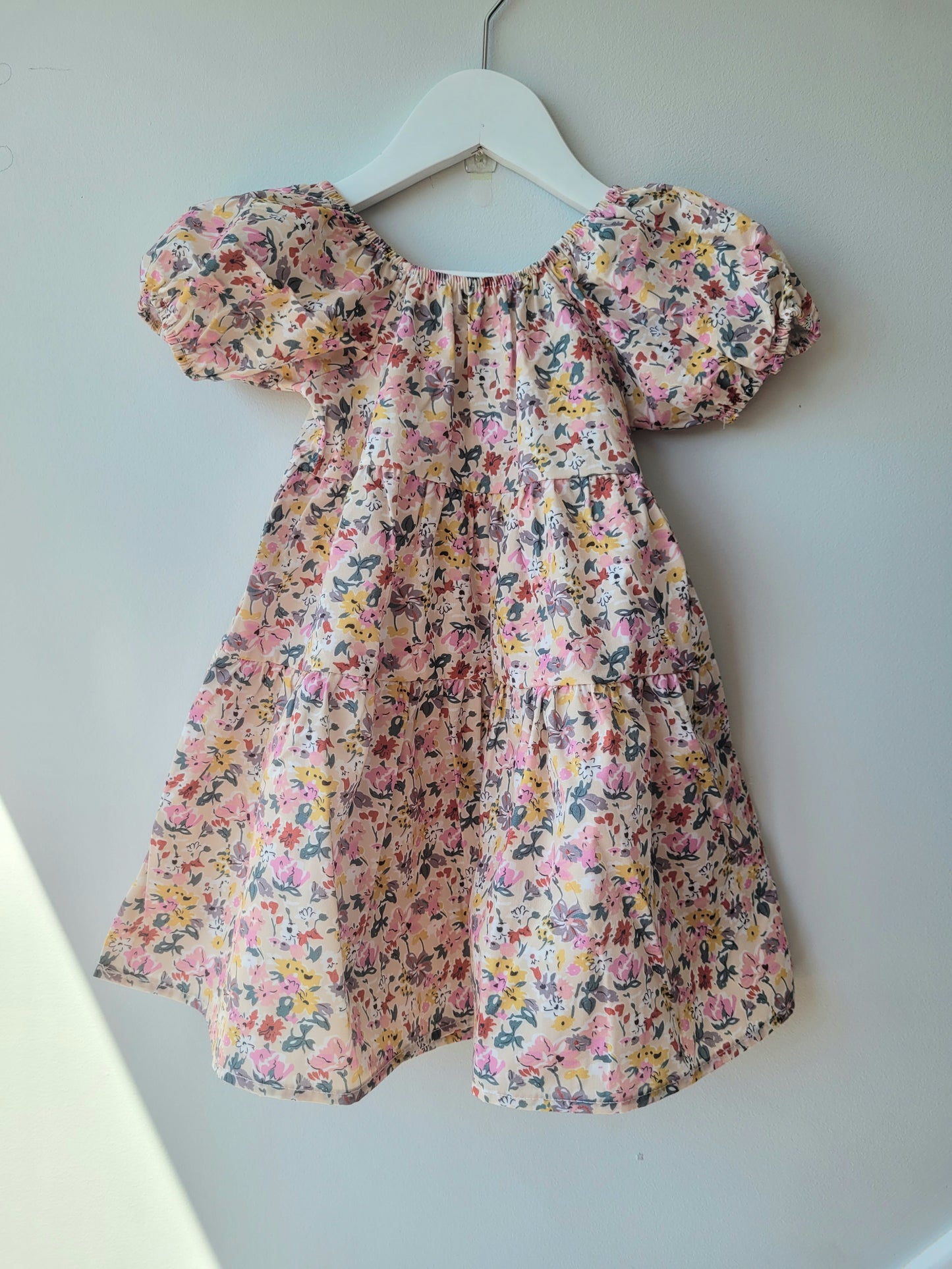 Flower dress pink with bow