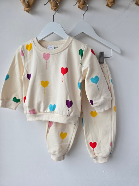 Love heart set 💜💛🩵🩷 longsleeve