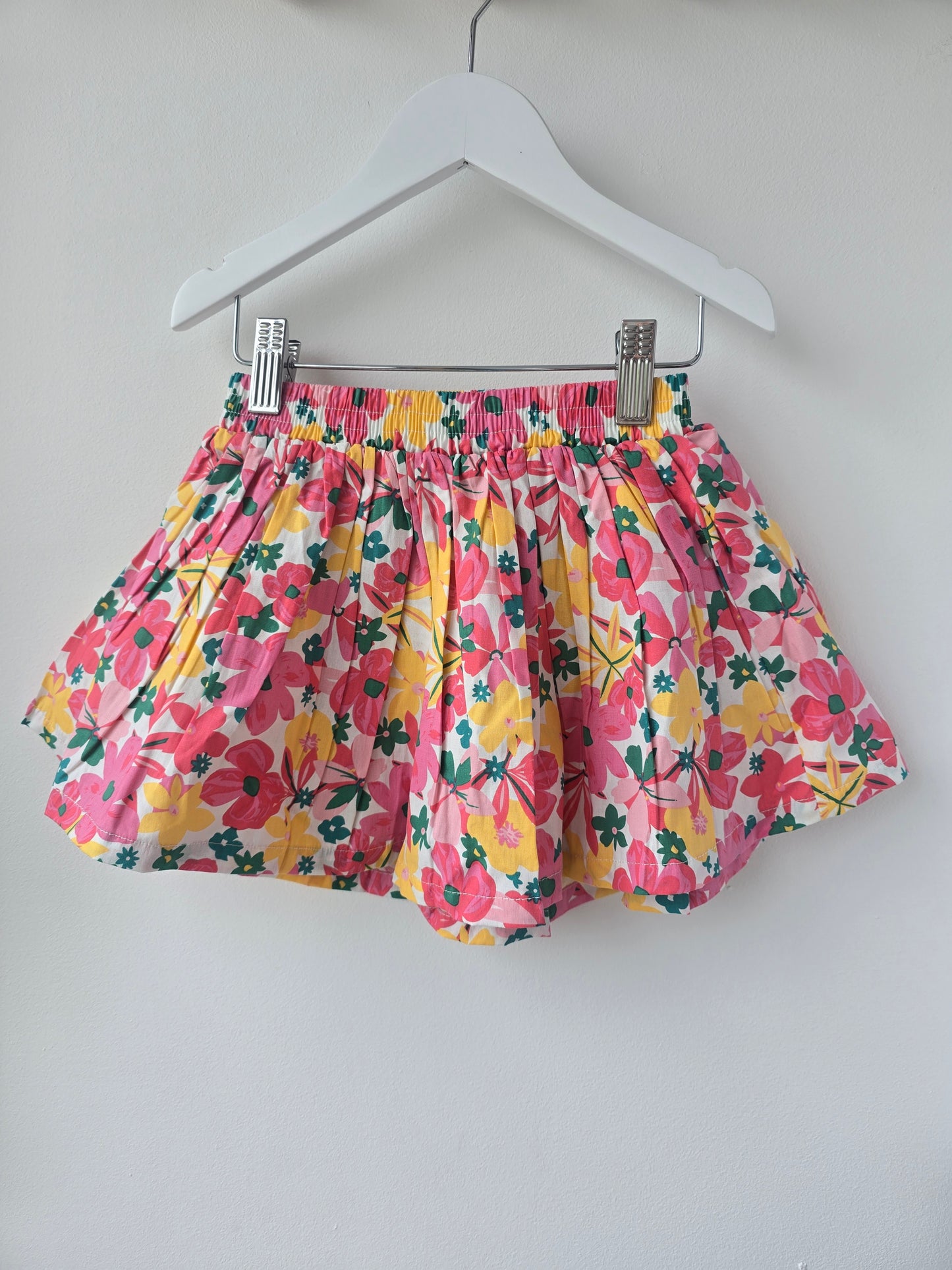 Pink flower skorts